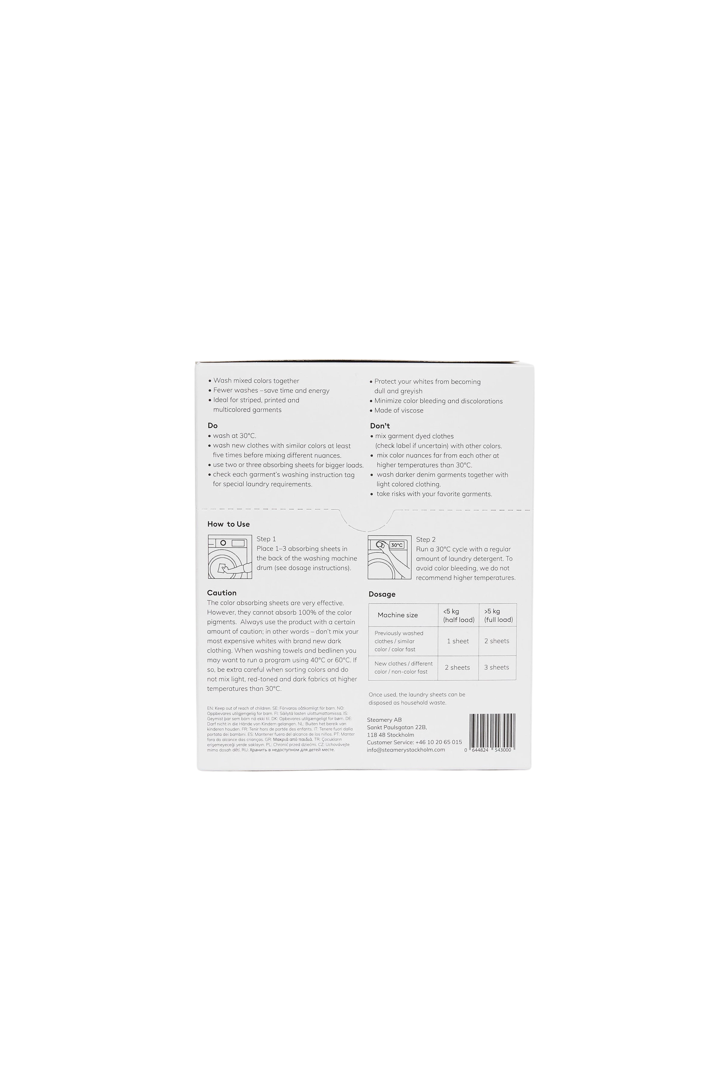 COLOR ABSORBER - Color absorbing sheets - unisex - white - Freisteller Rückansicht