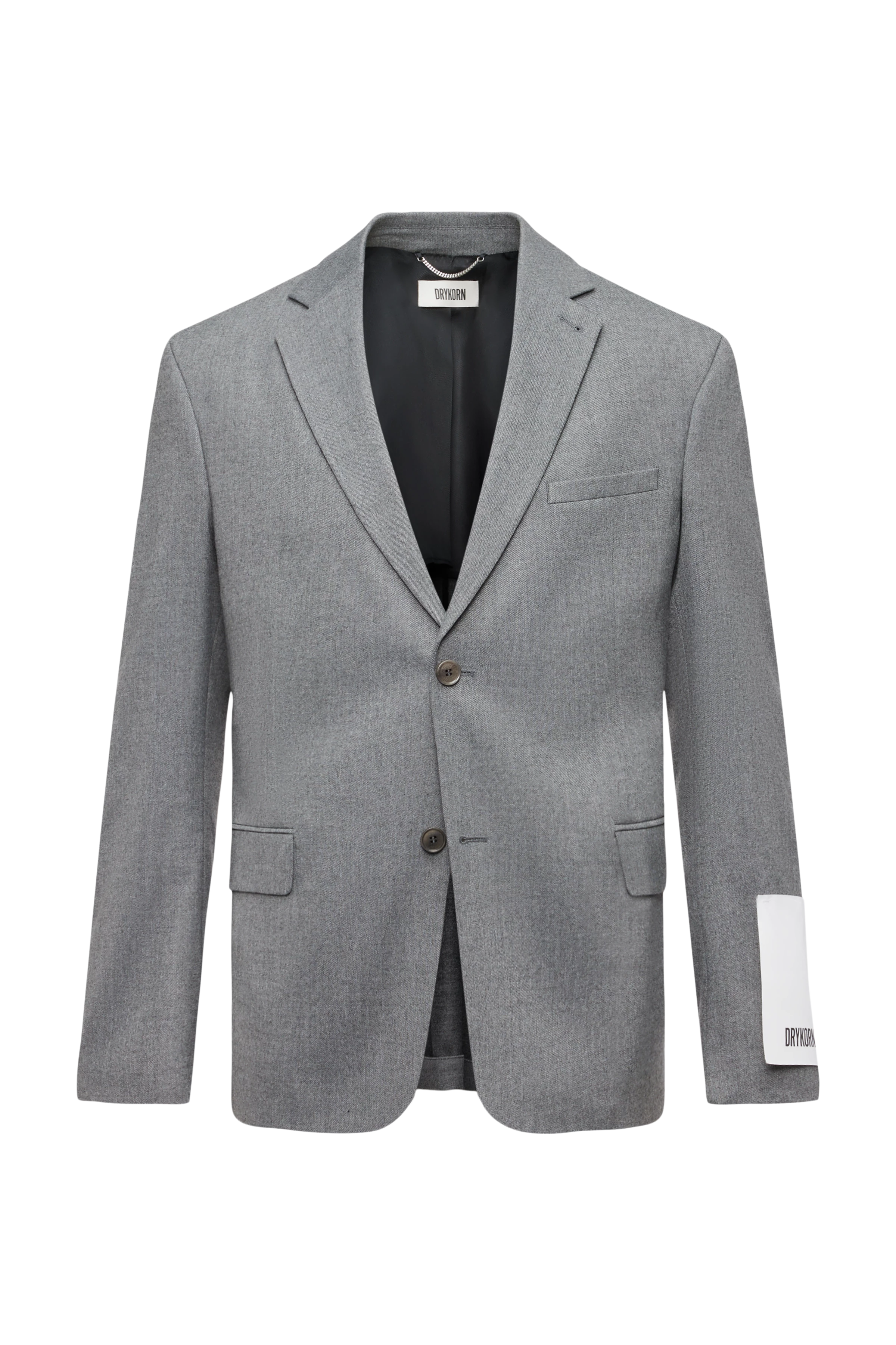 YAMES - Einreihiges Sakko in softem Flanell - Herren - grau - Freisteller Frontansicht