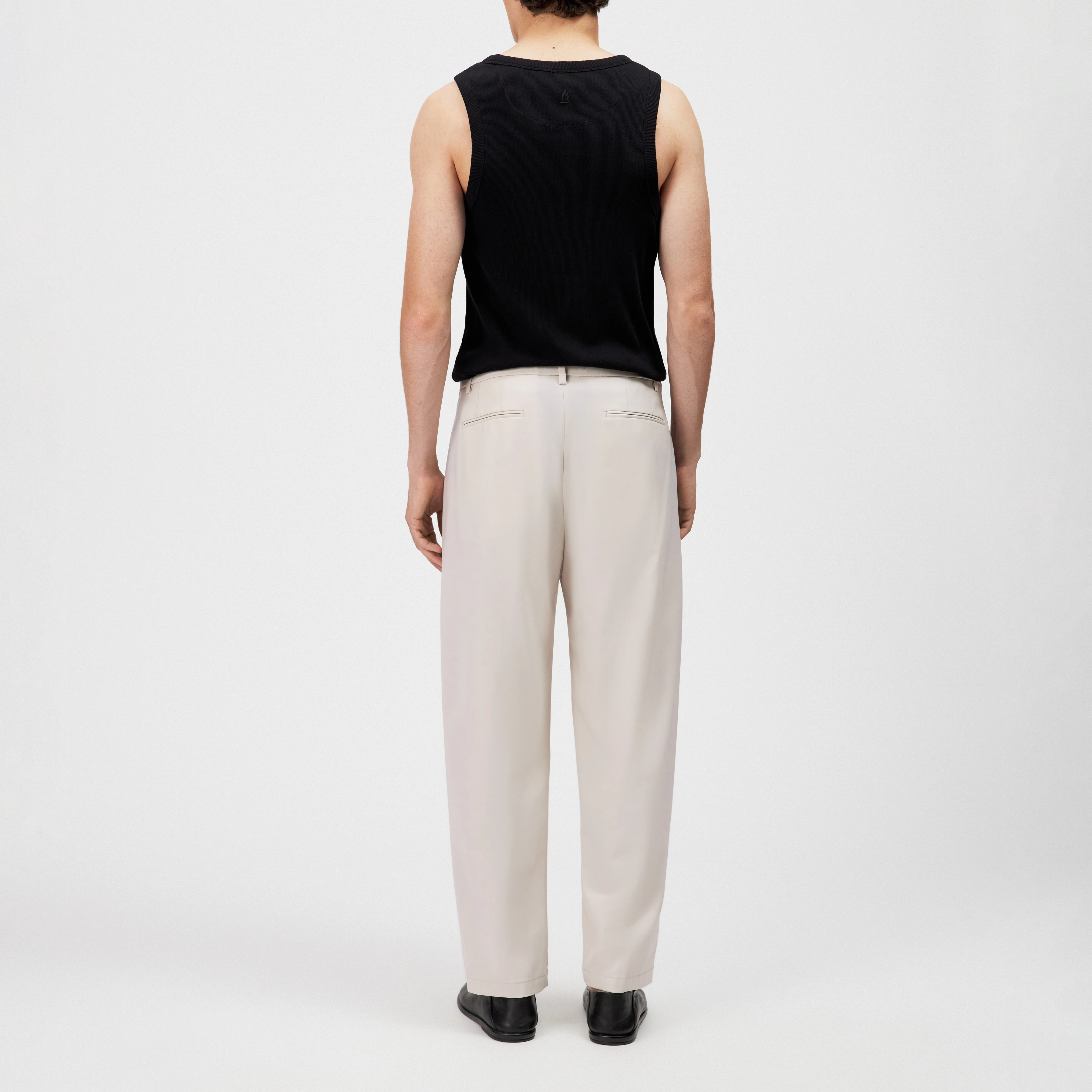 MARYKO - Pantalon ajusté en mélange de laine - men - beige - Rückansicht
