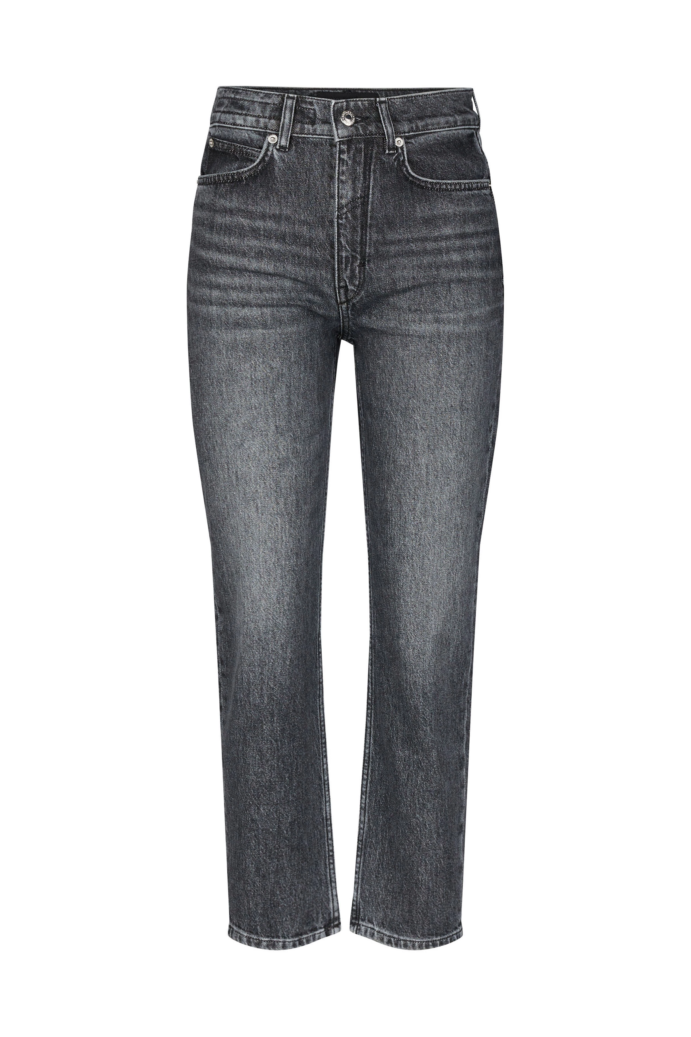 MOM_1 - Mom Jeans in Stretch-Denim - Damen - schwarz - Freisteller Frontansicht