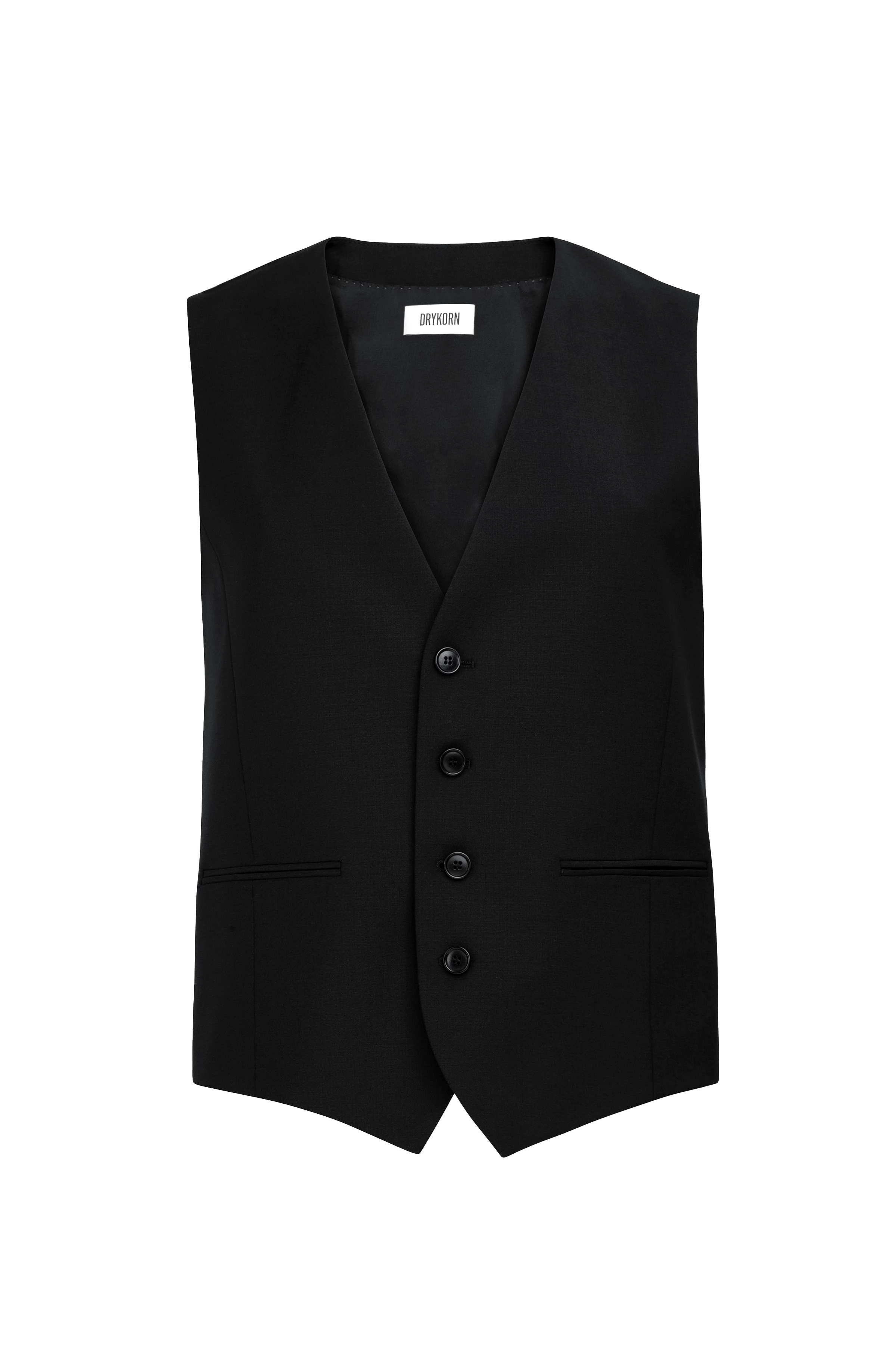 MALMO_SK - Klassische Weste in Bi-Stretch - Herren - schwarz - Freisteller Frontansicht