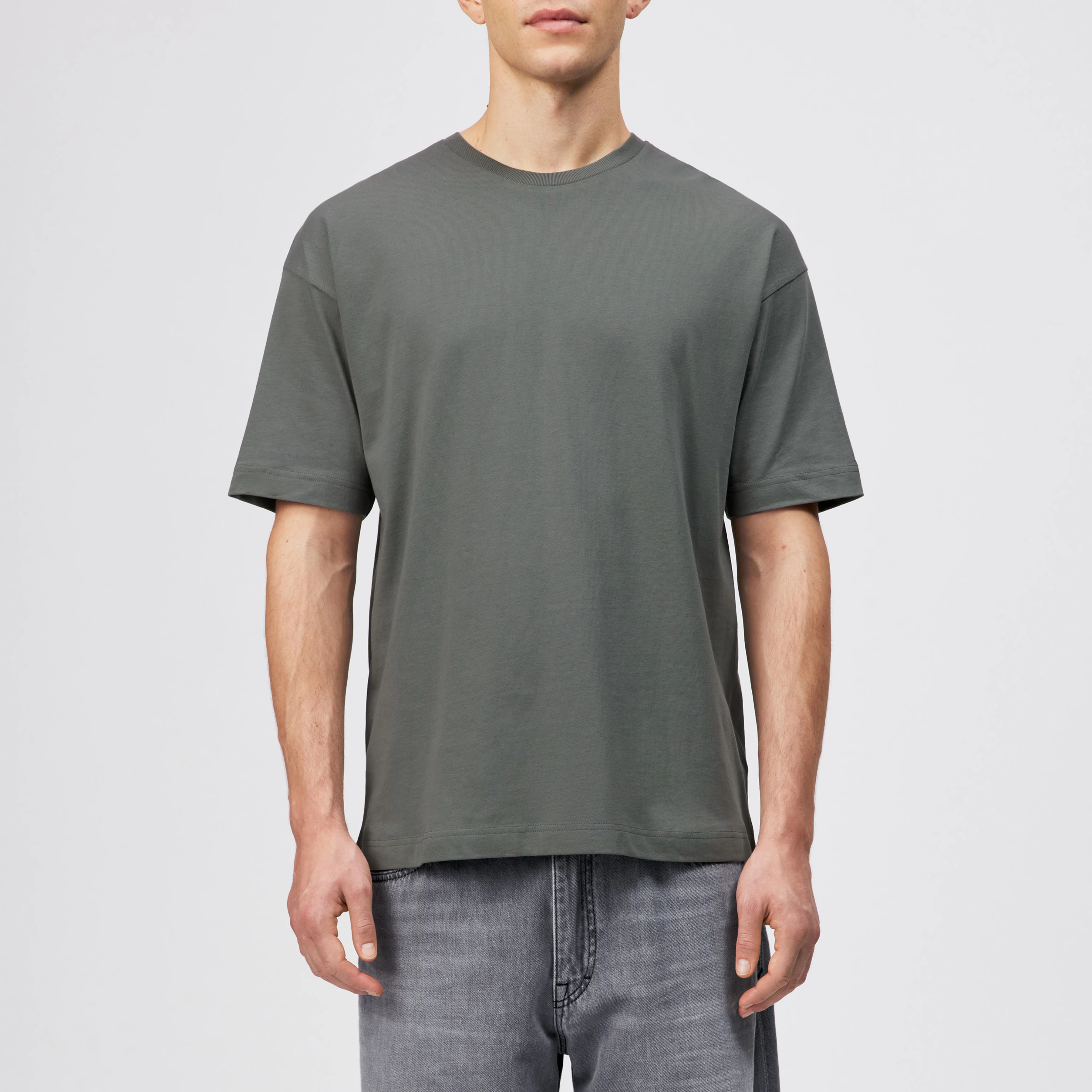 KAYRO - T-Shirt in Baumwolle - Herren - grün - Frontansicht