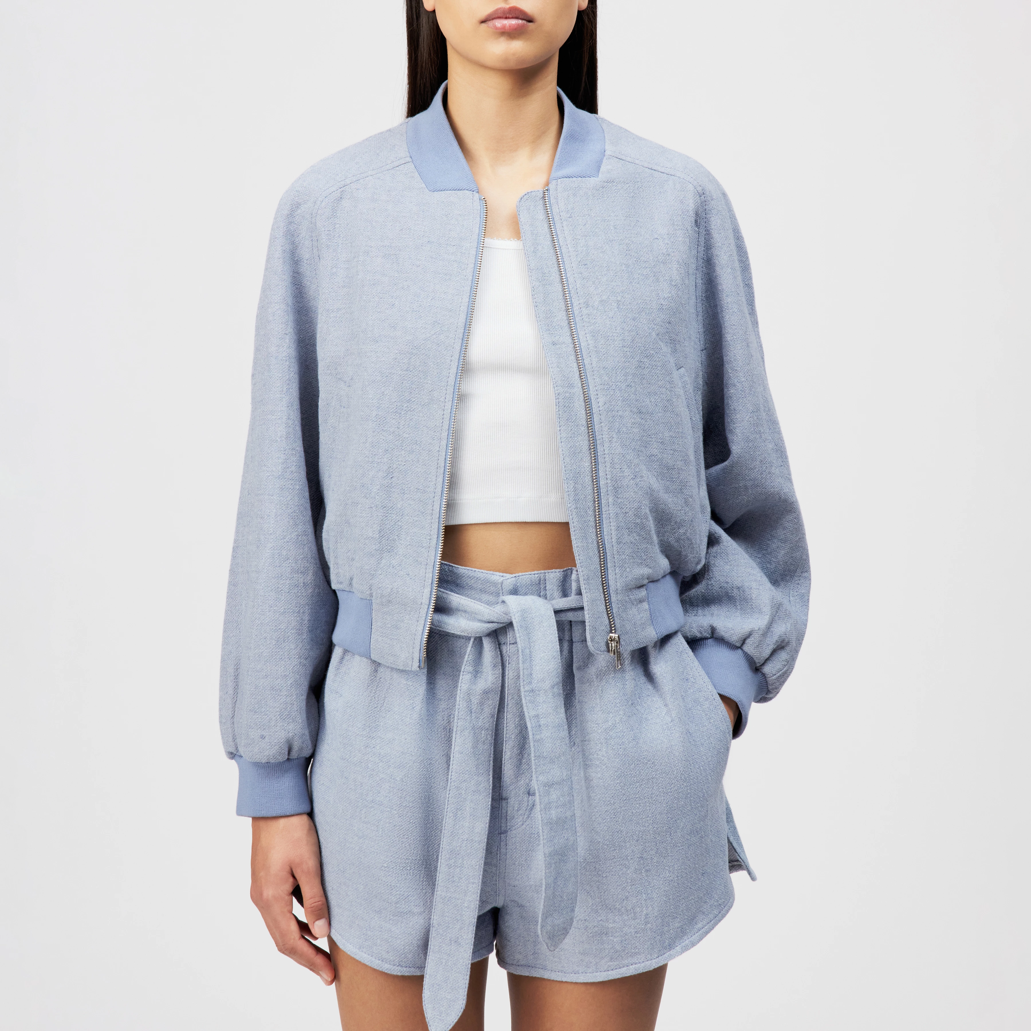 MARHAM - Blouson en lin mélangé - women - bleu - Frontansicht