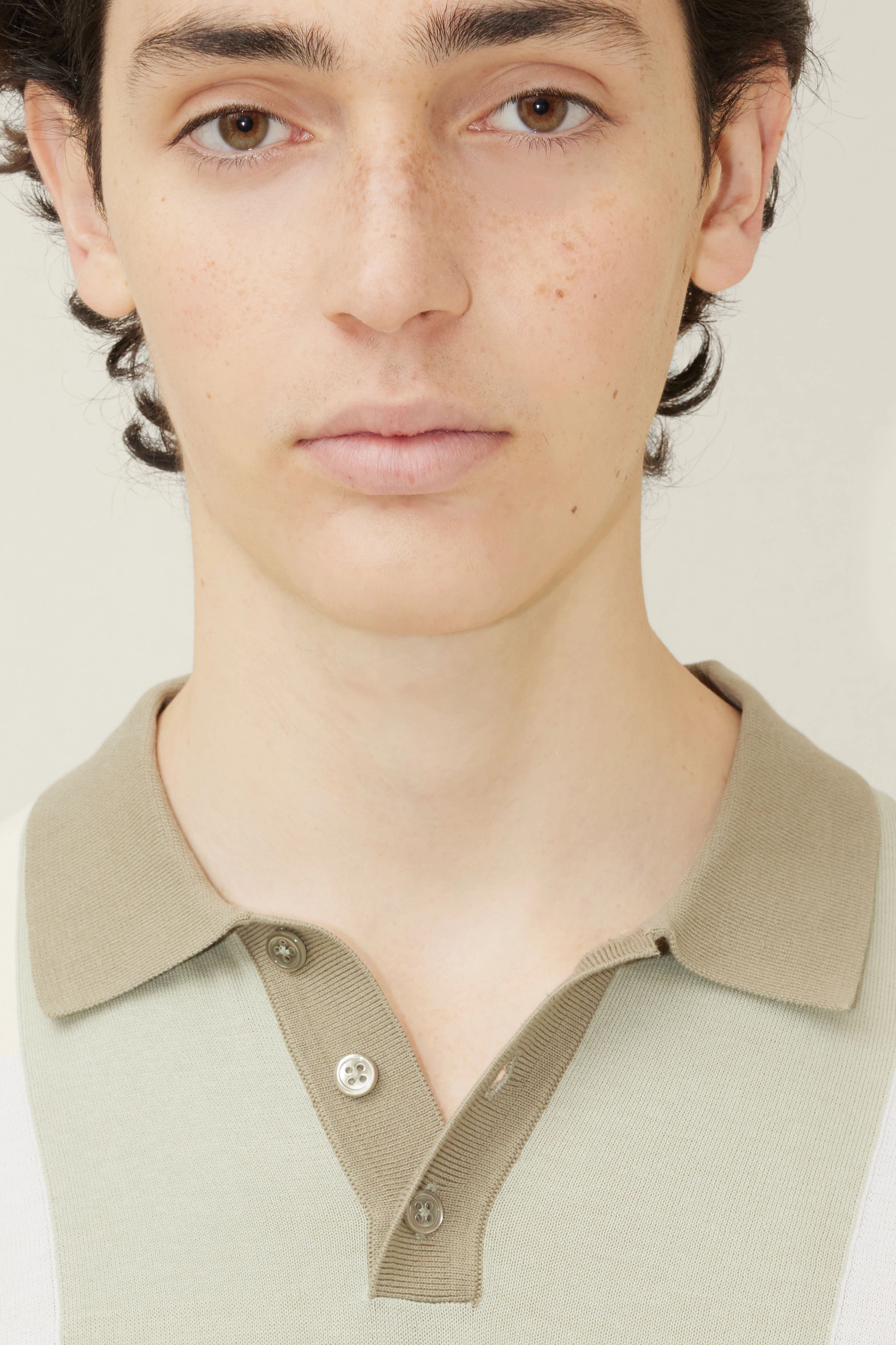 TRITON - Jacquard polo - men - green - Ganzkörper-Frontansicht