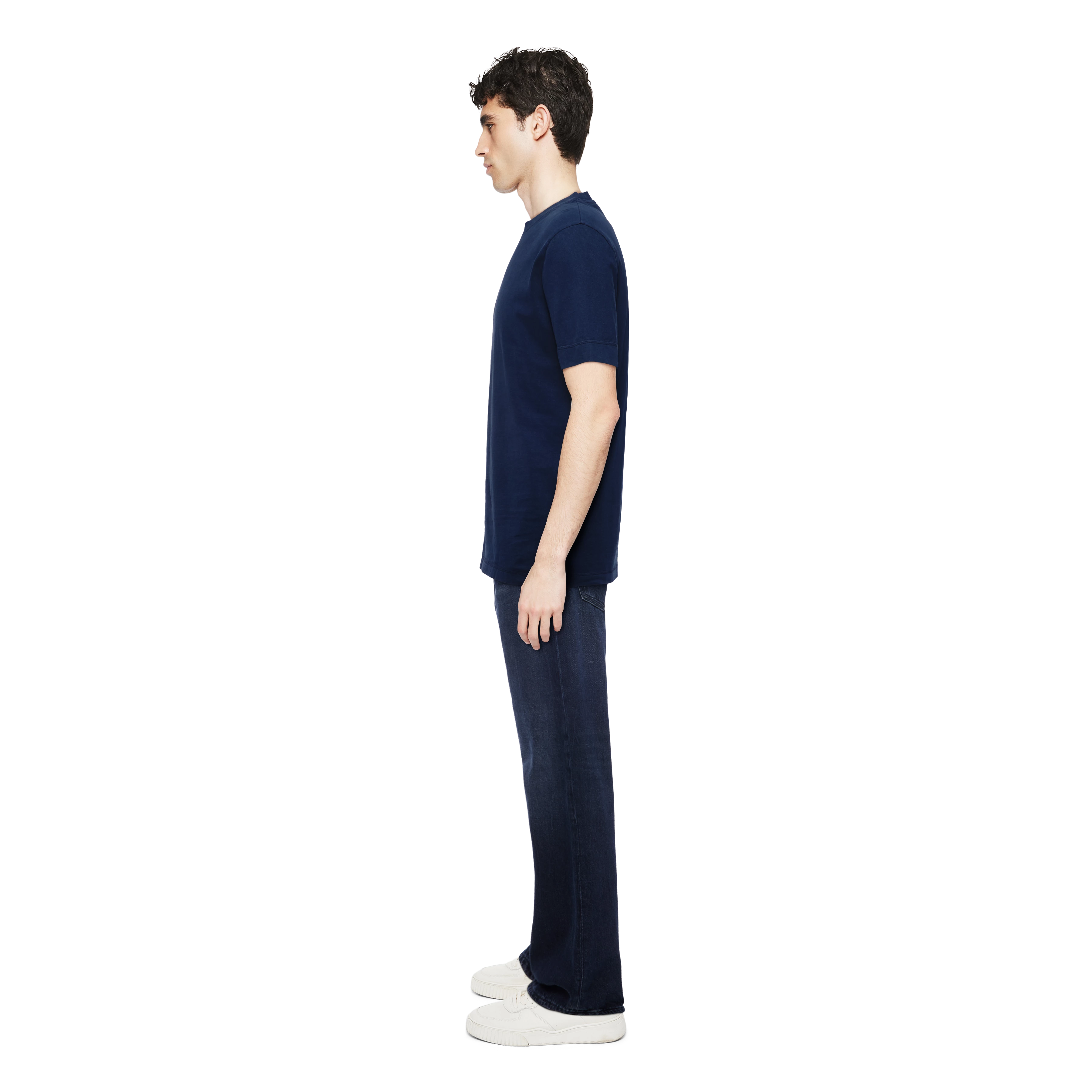 RAPHAEL - T-shirt in washed look - men - blue - Seitenansicht