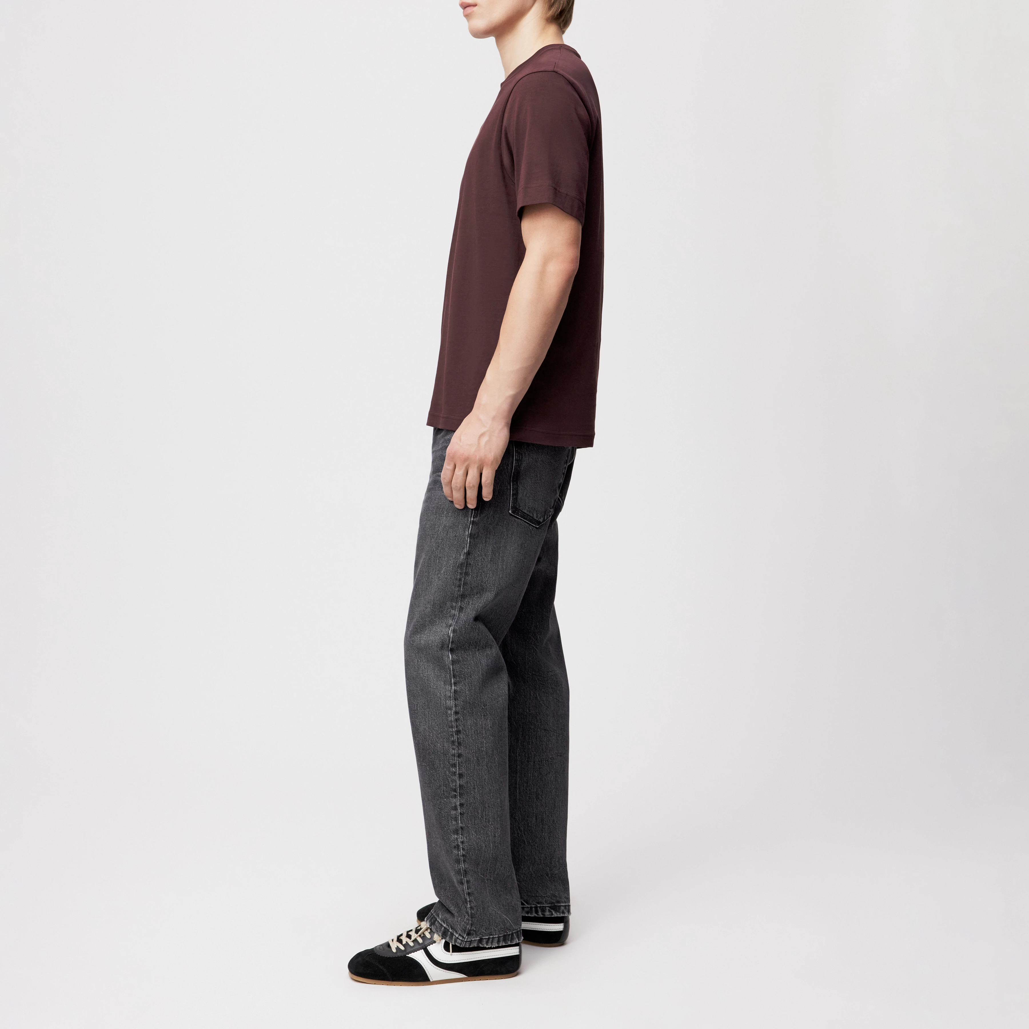 RAPHAEL - T-Shirt in reiner Baumwolle - Herren - rot - Seitenansicht