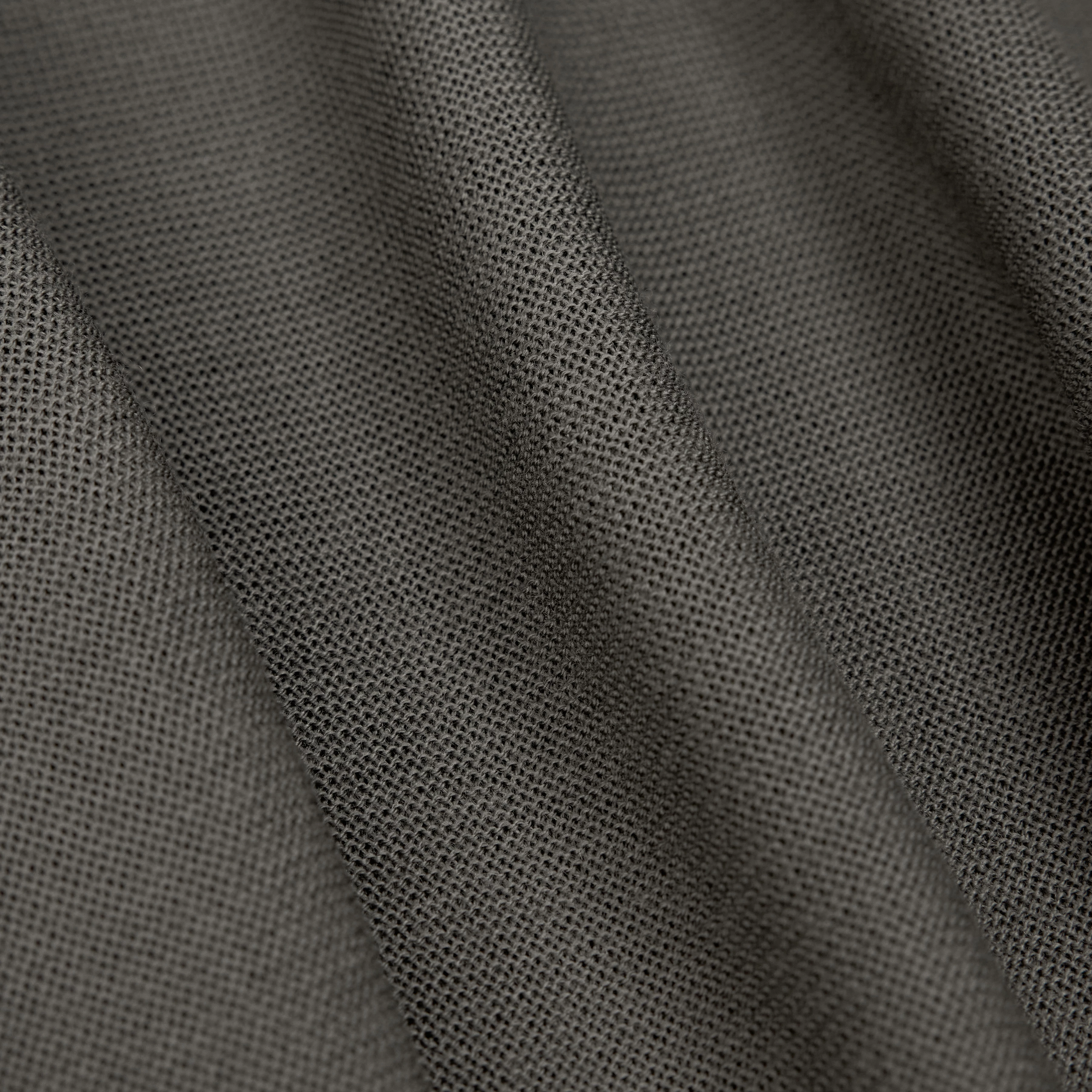 MEAMI - Cropped egg-shaped jumper in 100% merino wool - women - grey - Materialbild (B2C)