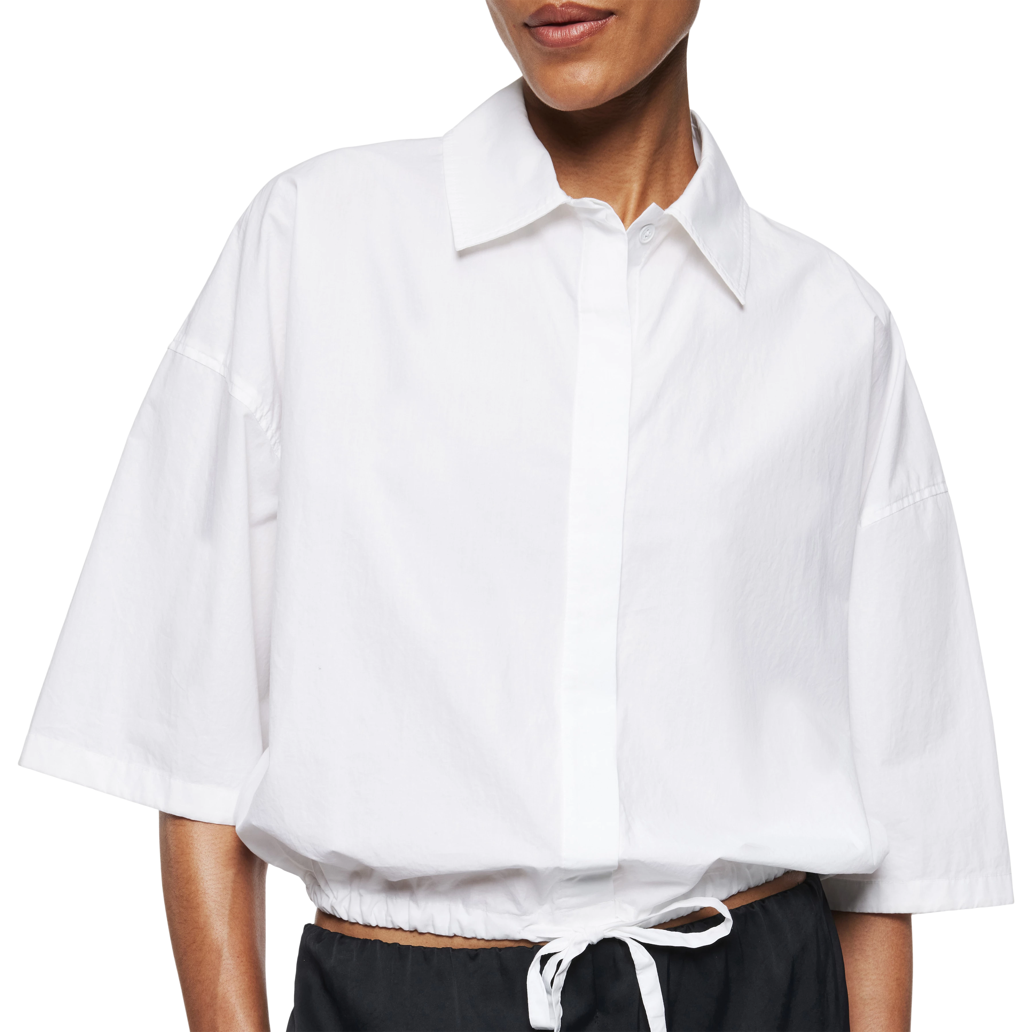 LAINAY - Shirt blouse in poplin - women - white - Detailansicht am Model