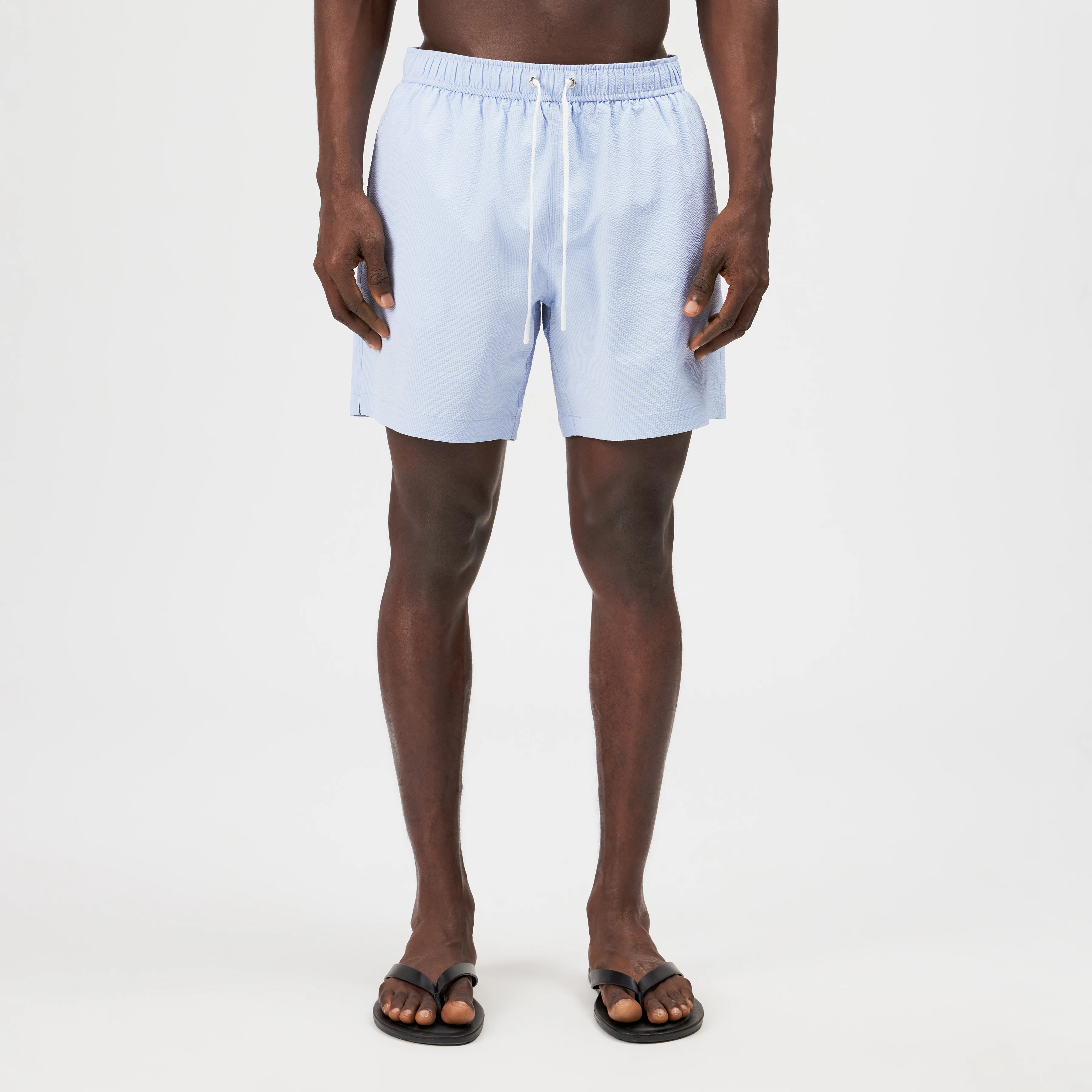 JARON - Short swim trunks with crinkle effect - unisex - blue - Frontansicht