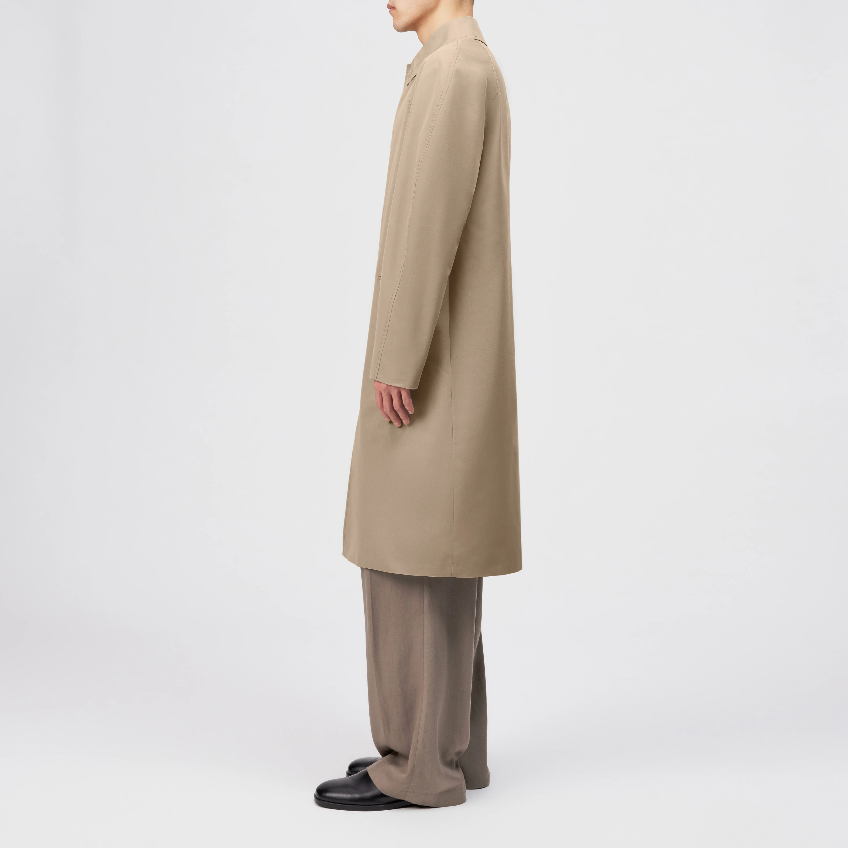 COSMANO_2 - Carcoat Gabardine Coat - men - brown - Seitenansicht