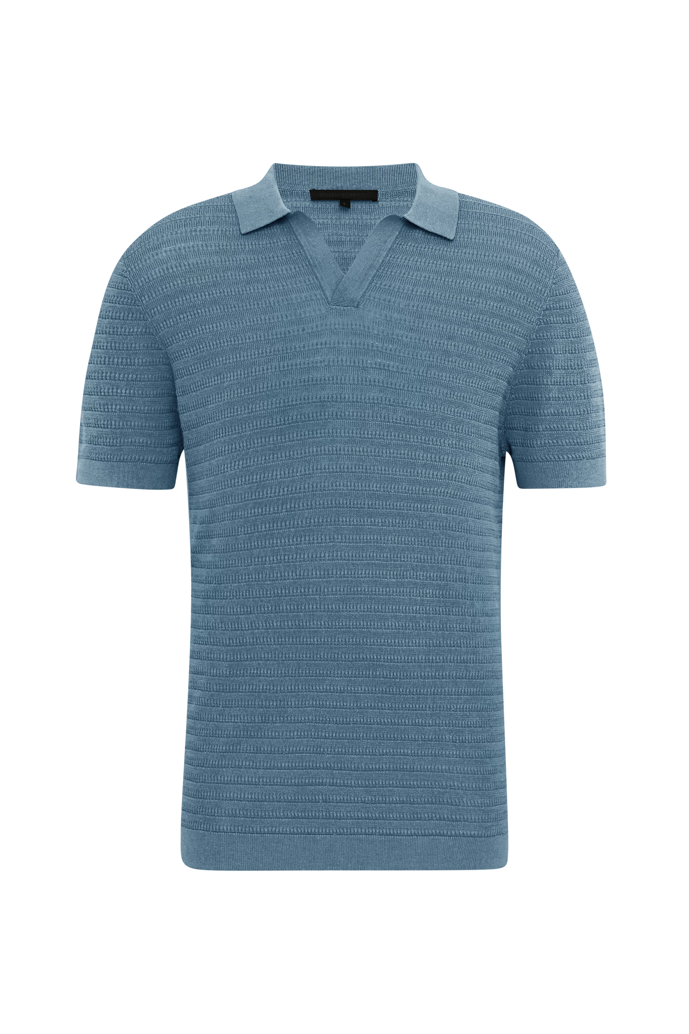 BRAIAN - Strick-Polo in mercerisierter Baumwolle - Herren - blau - Freisteller Frontansicht