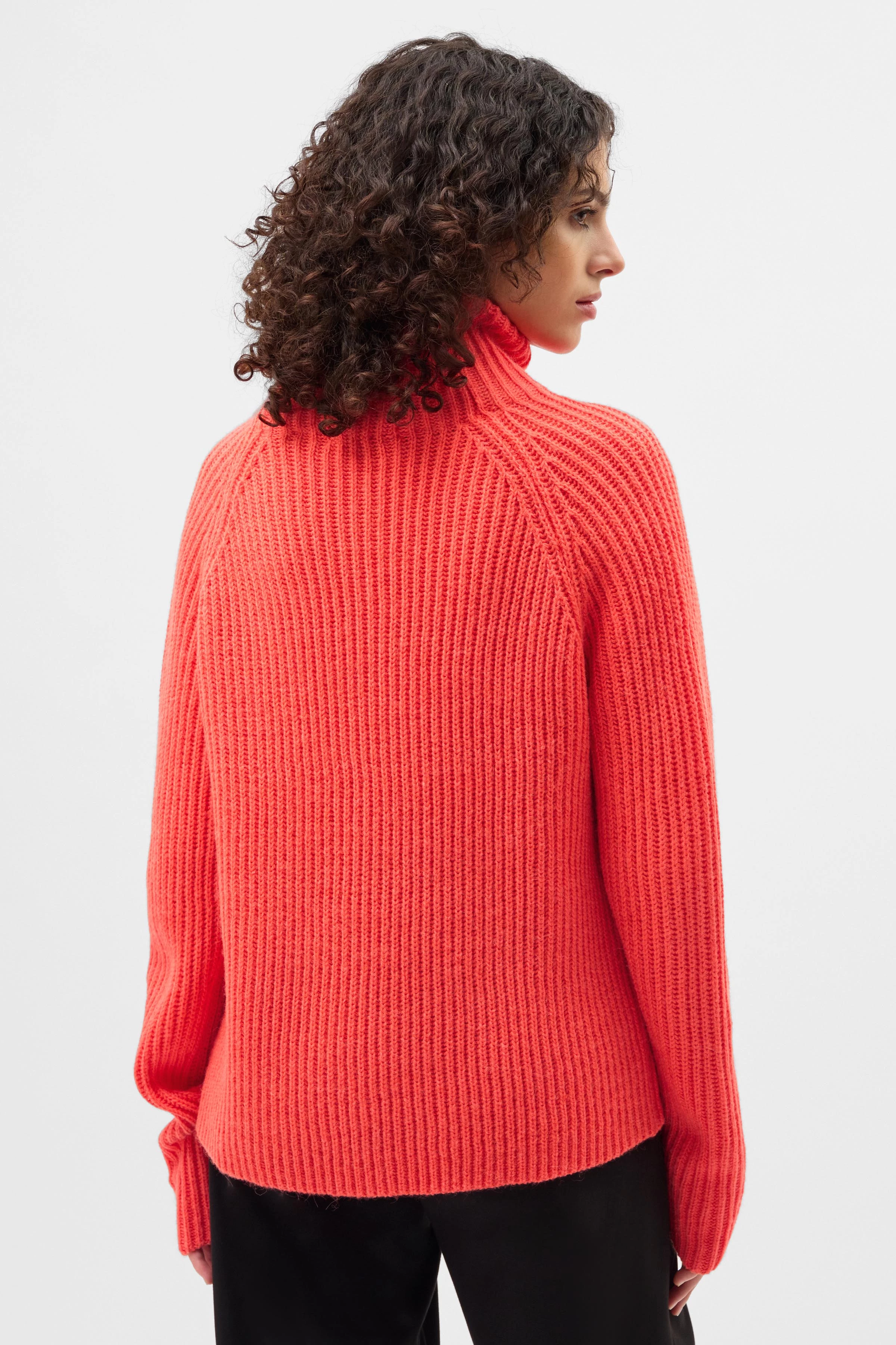 ARWEN - Coltrui van alpacawolmix - dames - oranje - Rückansicht