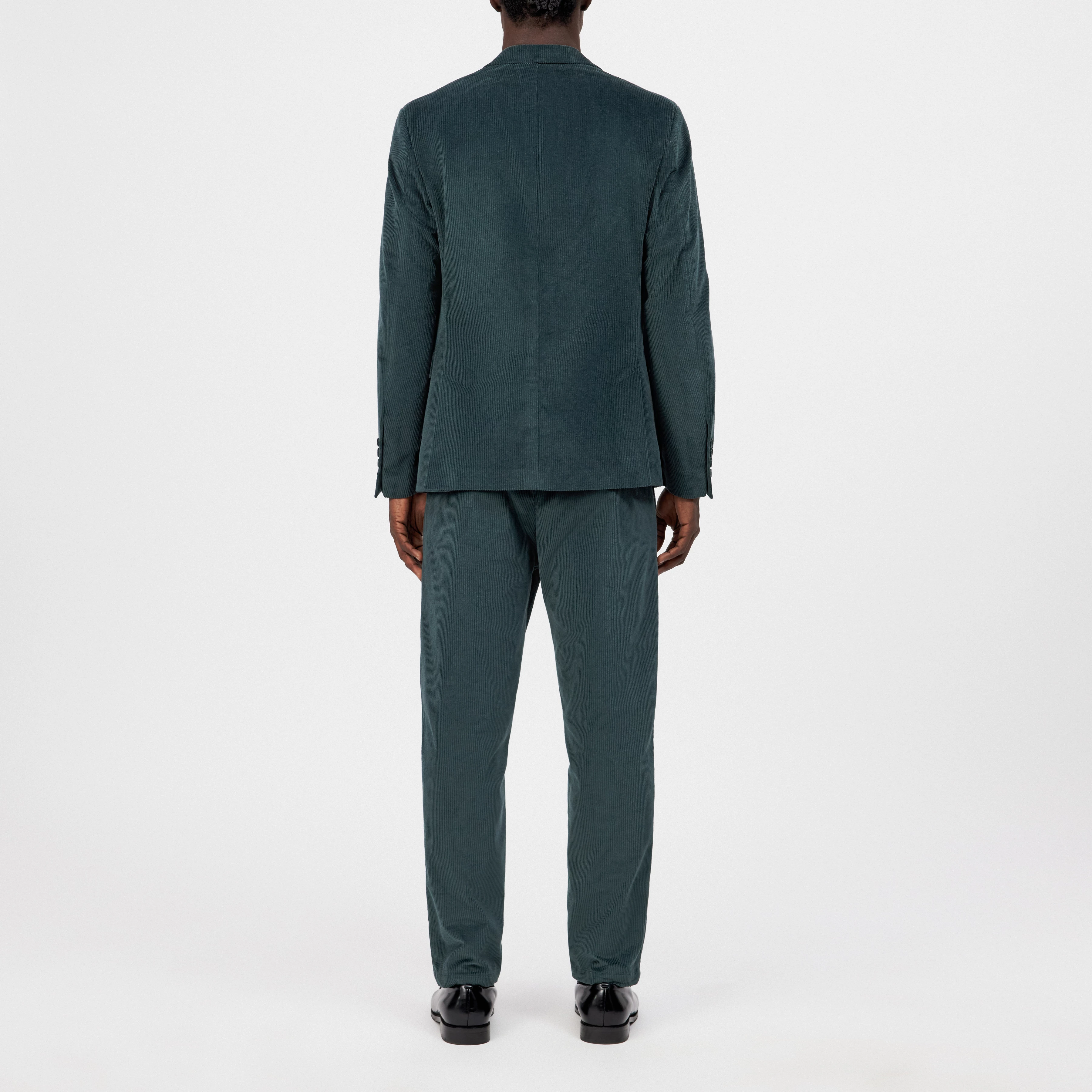 YAMES - Einreihiges Sakko in Baumwoll-Cord - Herren - grün - Rückansicht