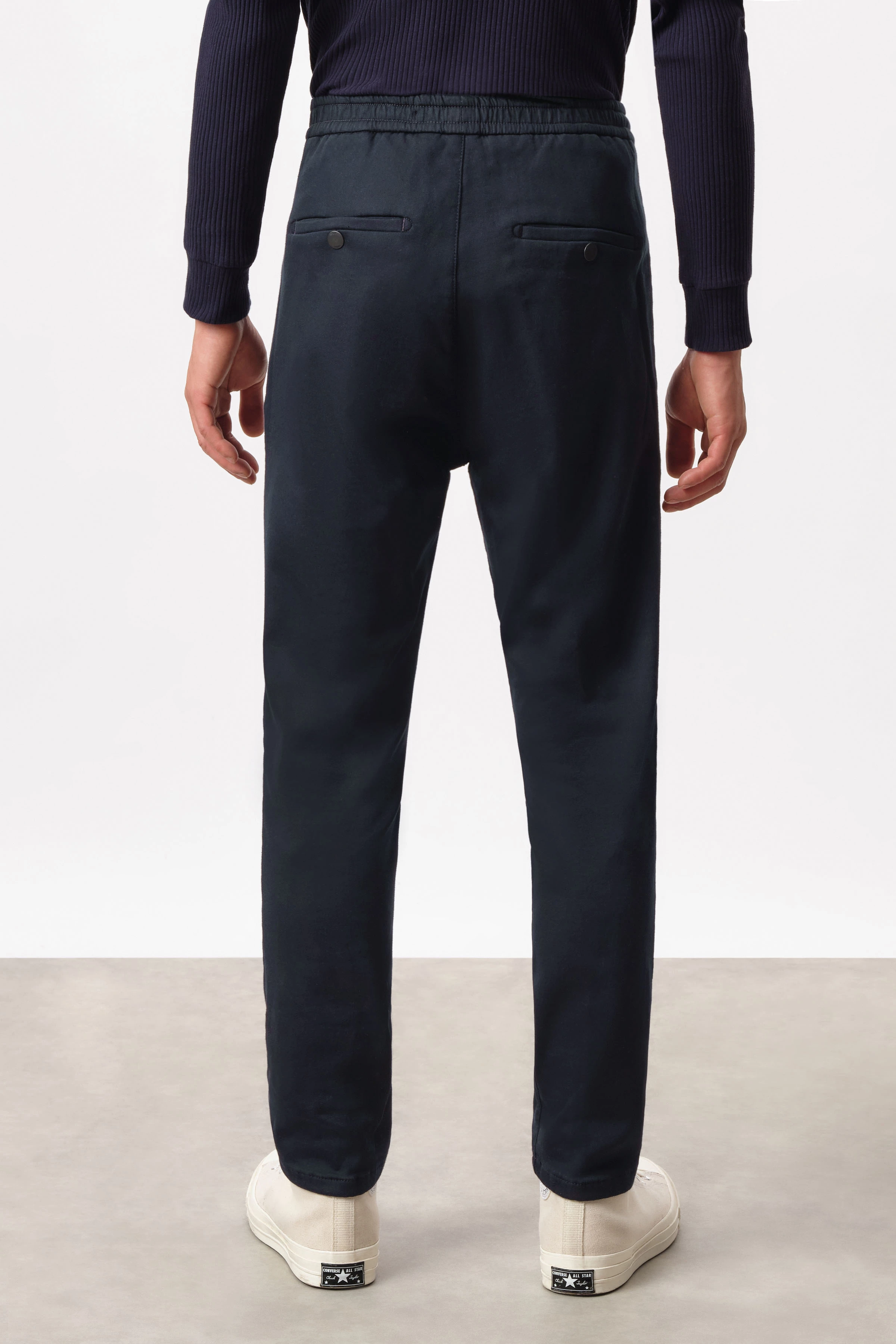 JEGER - Jogpants mit Tunnelzug in Baumwoll-Jersey - Herren - blau - Rückansicht