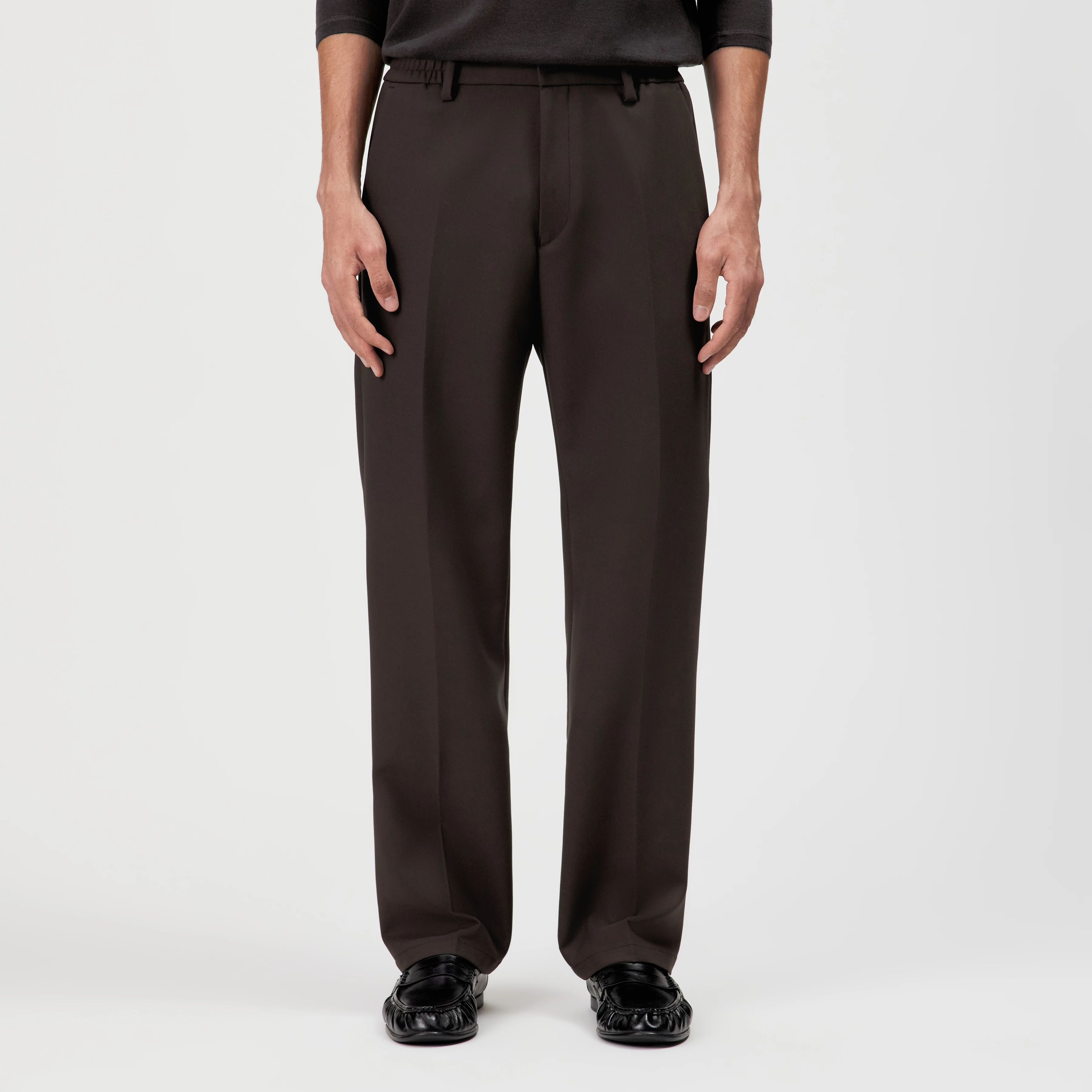 GARONA_B - Casual chino in smooth fabric - men - brown - Frontansicht