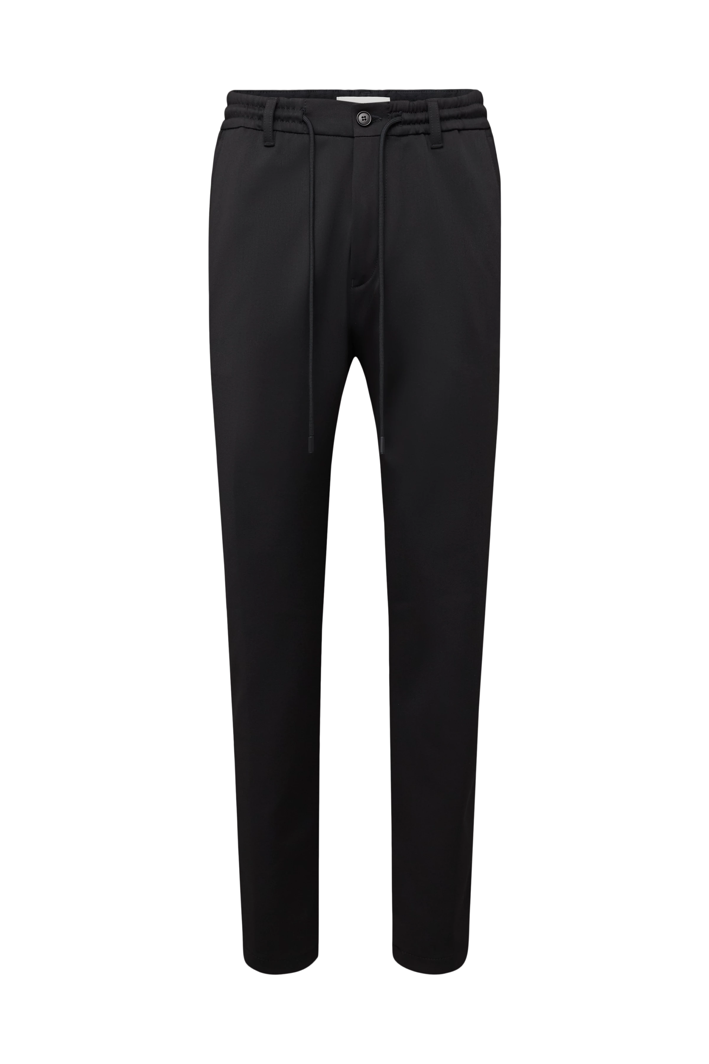 DEGER - Pantalon jogger à cordon en mélange viscose - men - noir - Freisteller Frontansicht