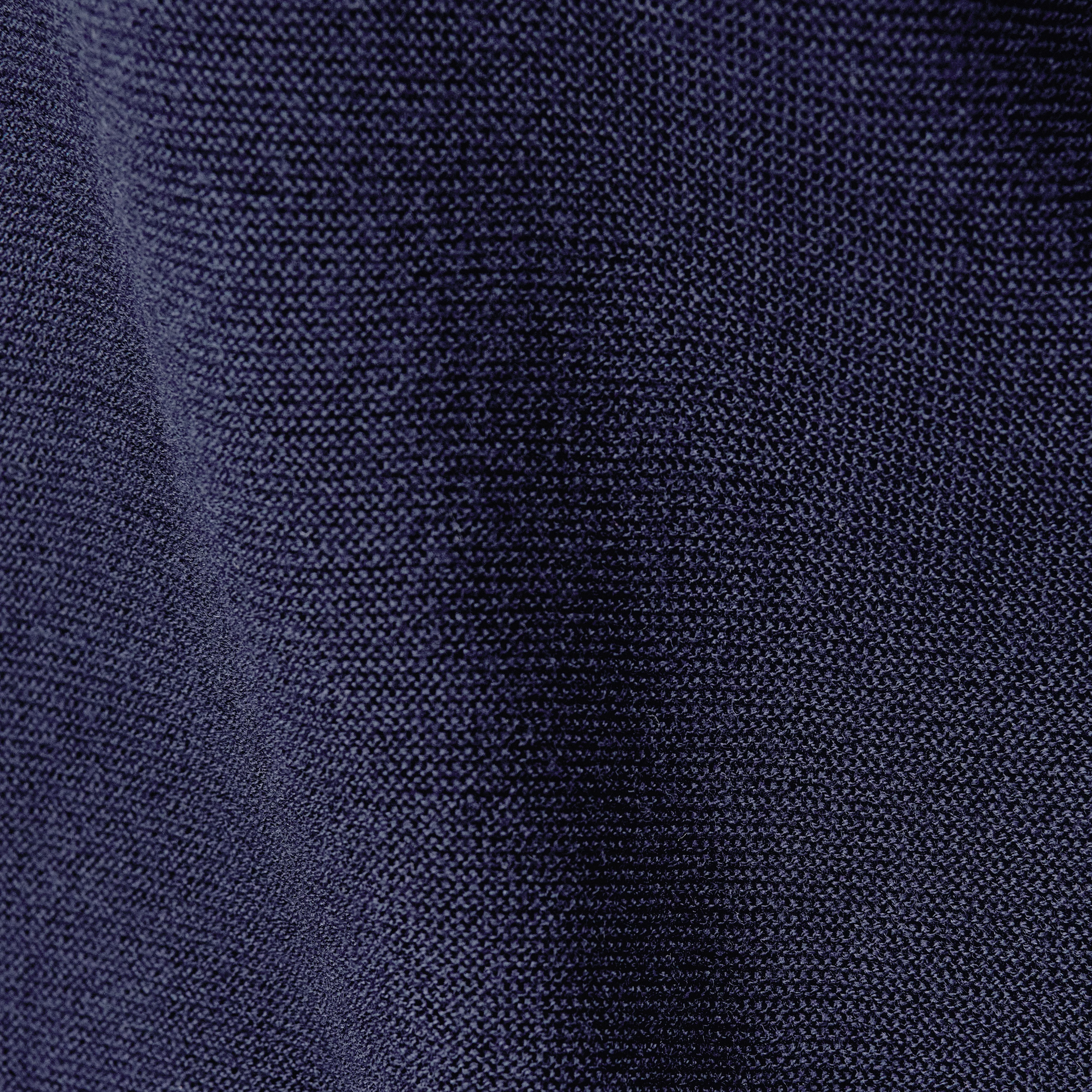 LIORA - Egg-shape turtleneck jumper in 100% merino wool - women - blue - Materialbild (B2C)