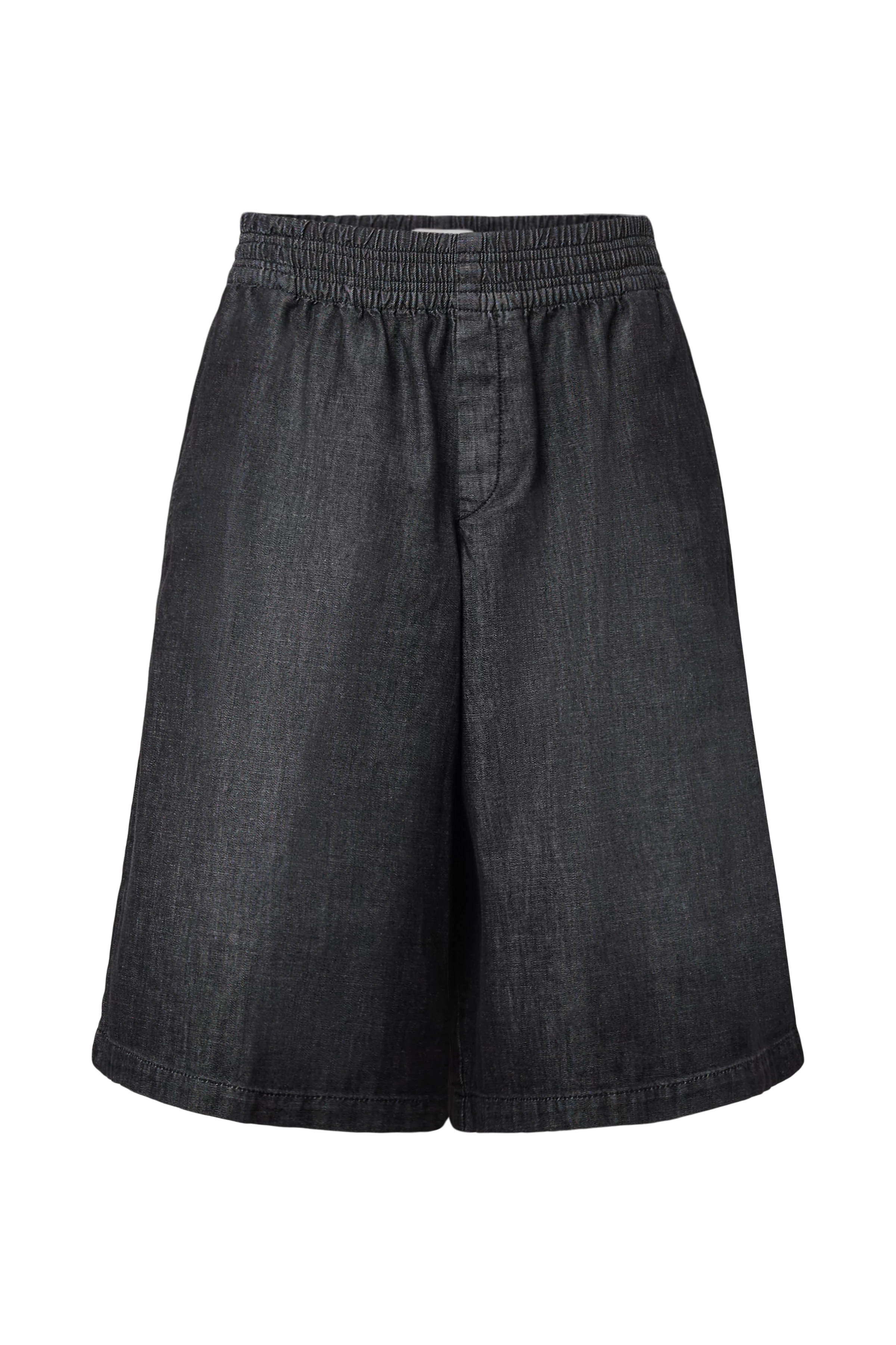 RECENT - Bermuda shorts in black denim - women - grey - Freisteller Frontansicht