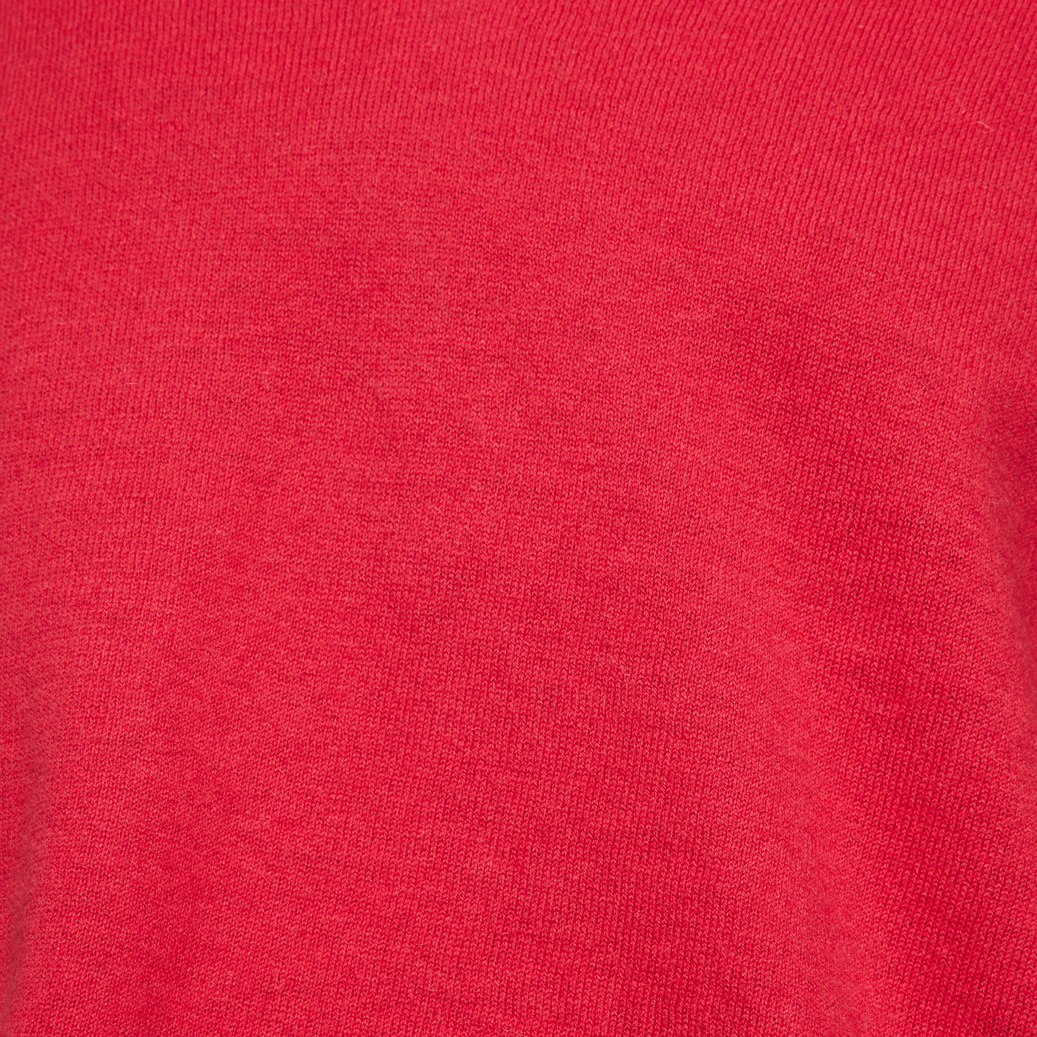 SOMAIJA - Oversized jumper in cotton-cashmere - women - red - Materialbild (B2C)