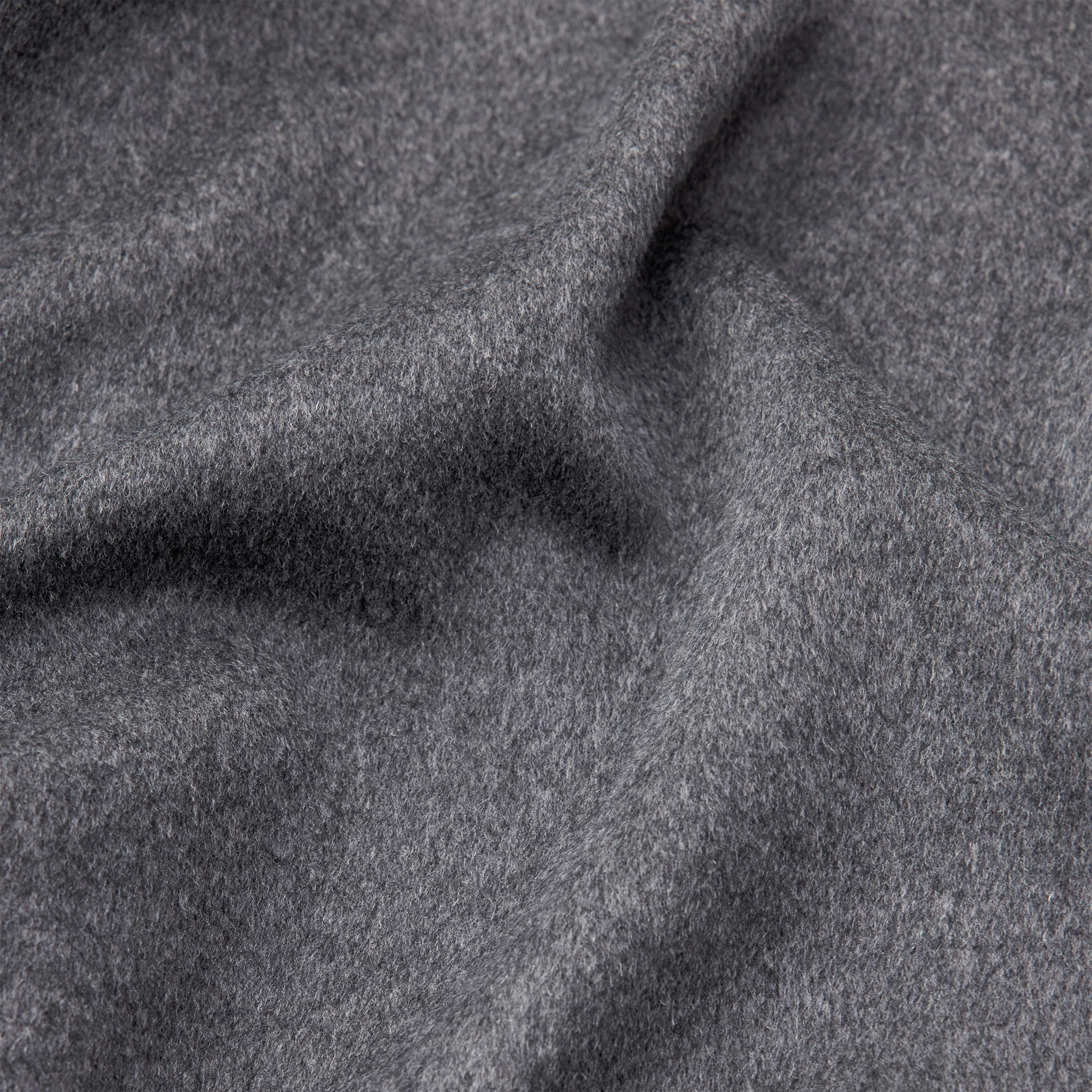 NOLENO - Kapuzenjacke in Woll-Doubleface - Herren - grau - Materialbild (B2C)