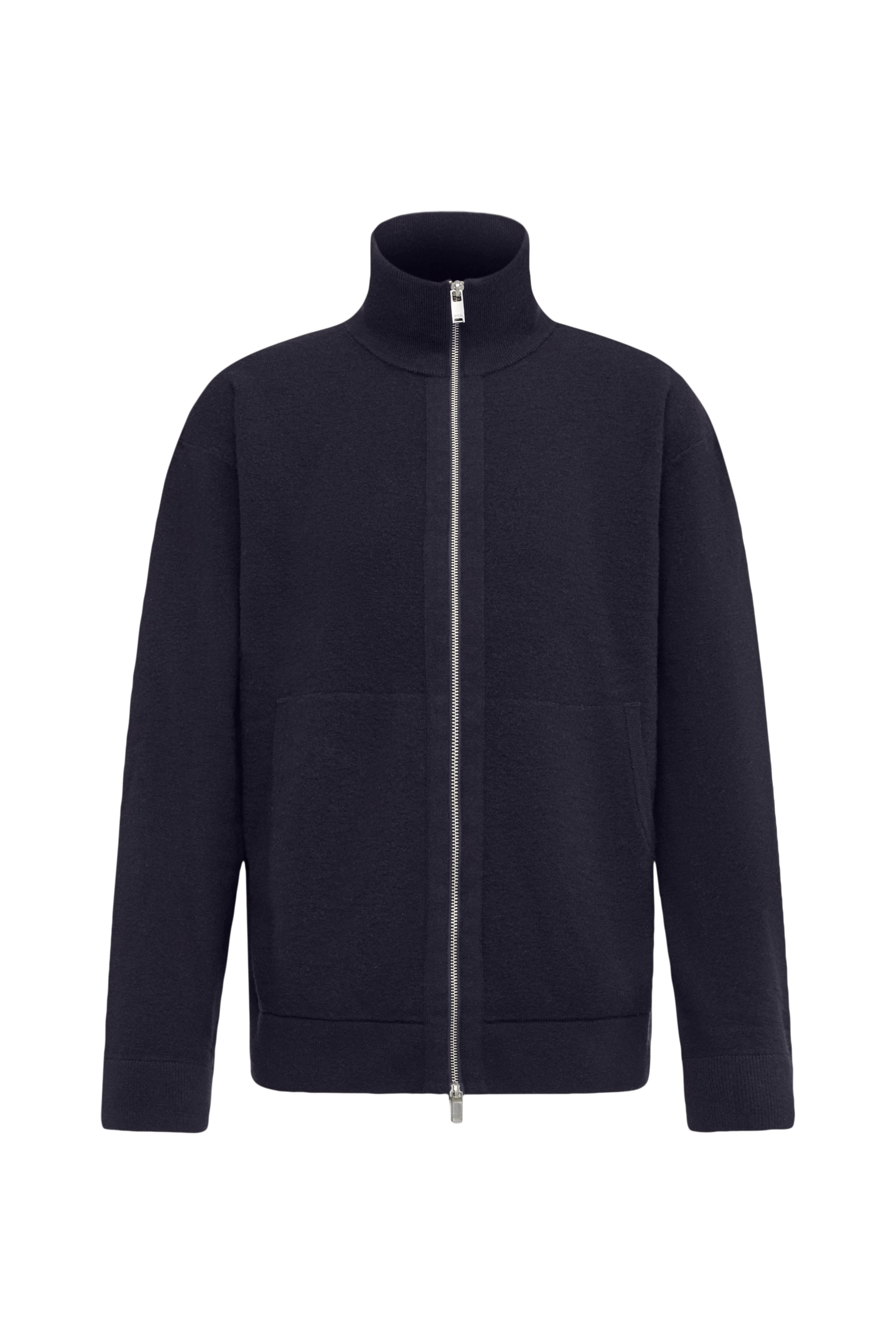 JANOR - Strick-Jacke in Merinowolle - Herren - blau - Freisteller Frontansicht