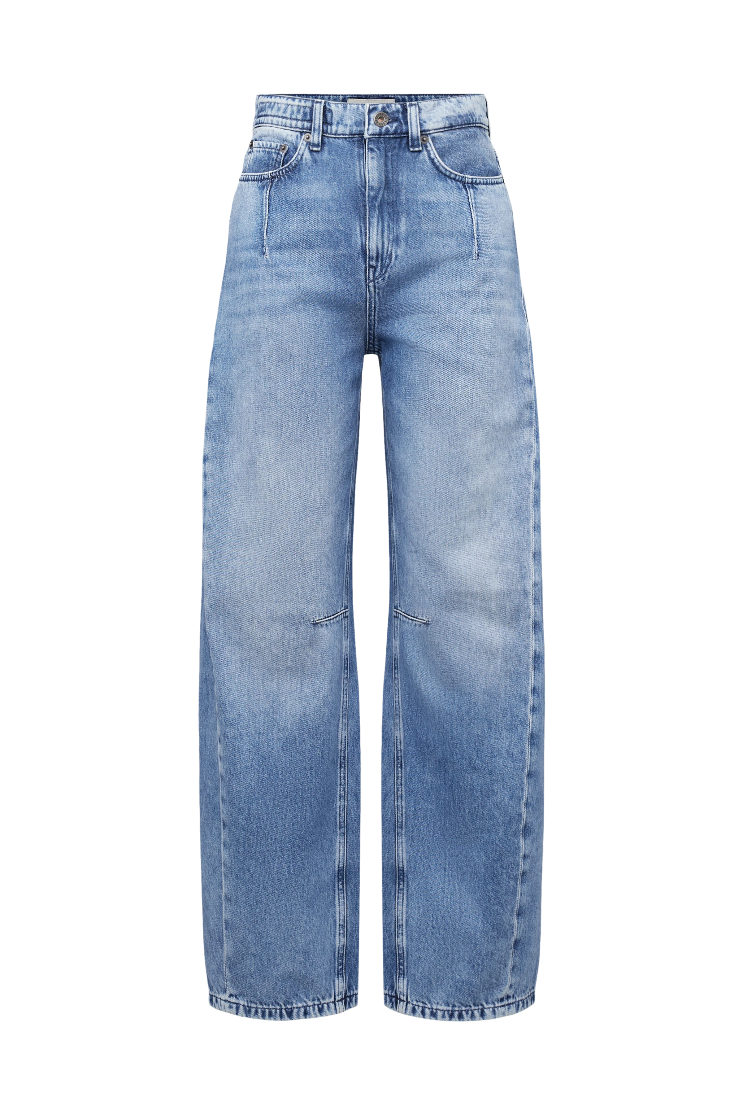 LIABLE - Relaxed Fit buks i blødt denim - women - blå - Freisteller Frontansicht