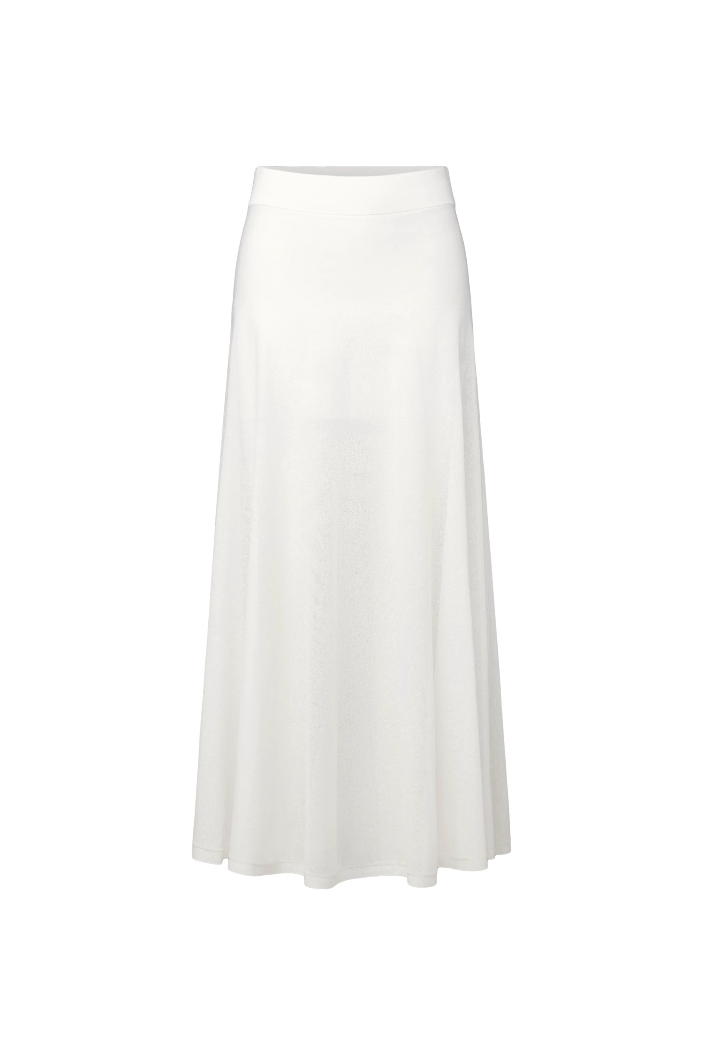 TENSYA_2 - Maxi skirt in fine knit - women - off white - Freisteller Frontansicht