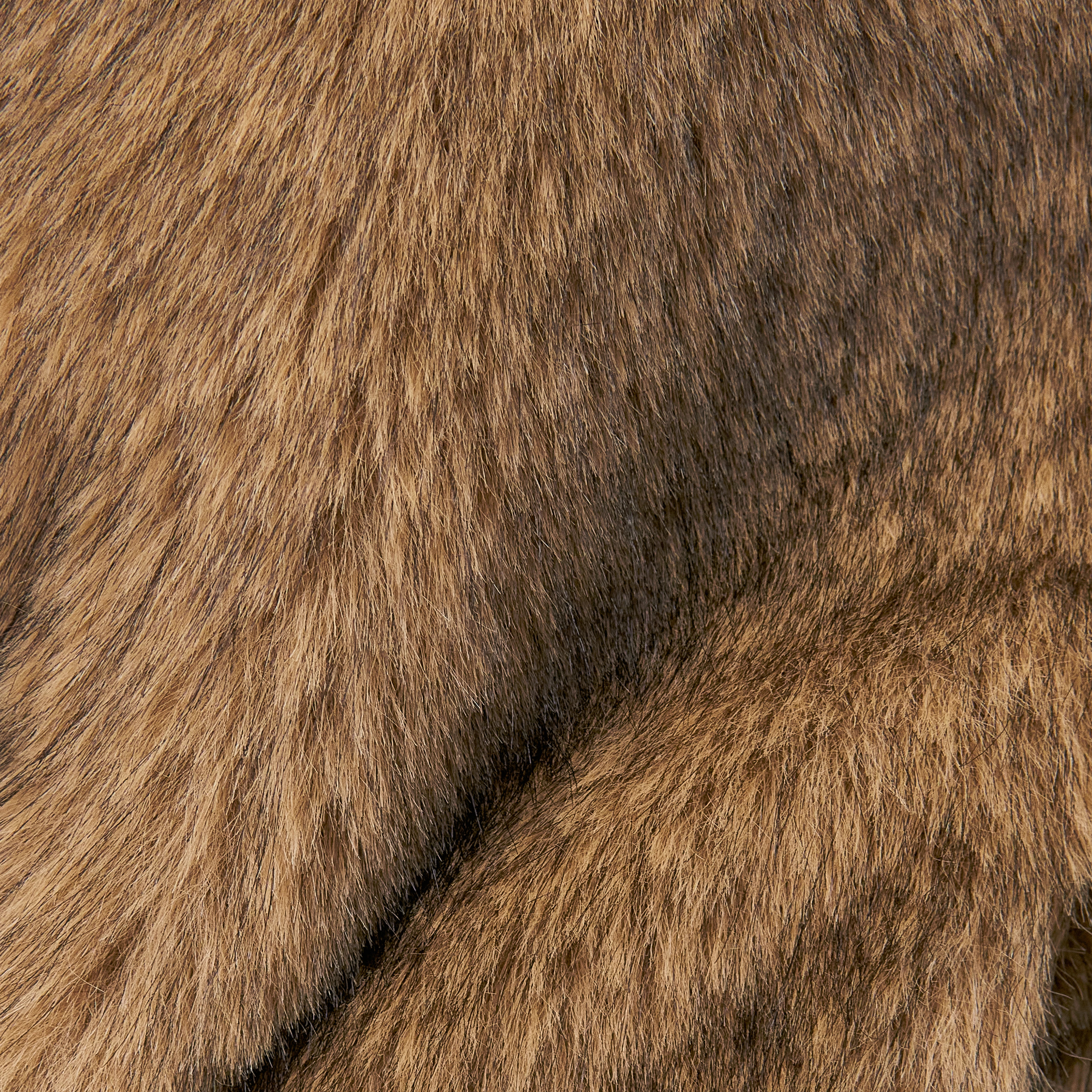 ADWELL - Short relaxed fit faux fur jacket - women - brown - Materialbild (B2C)