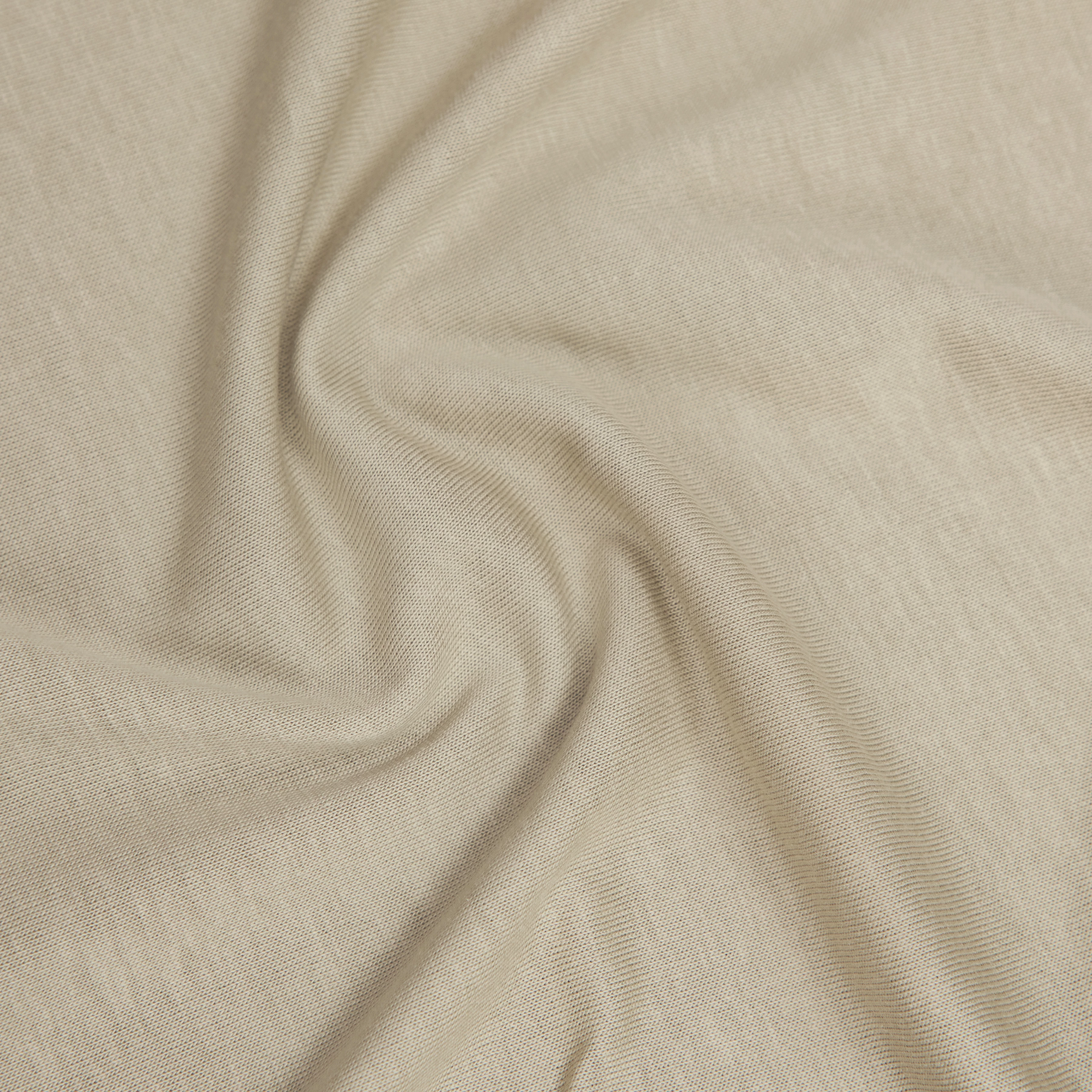 SOLEMNO - T-shirt with cowl neck in lyocell blend - women - beige - Materialbild (B2C)