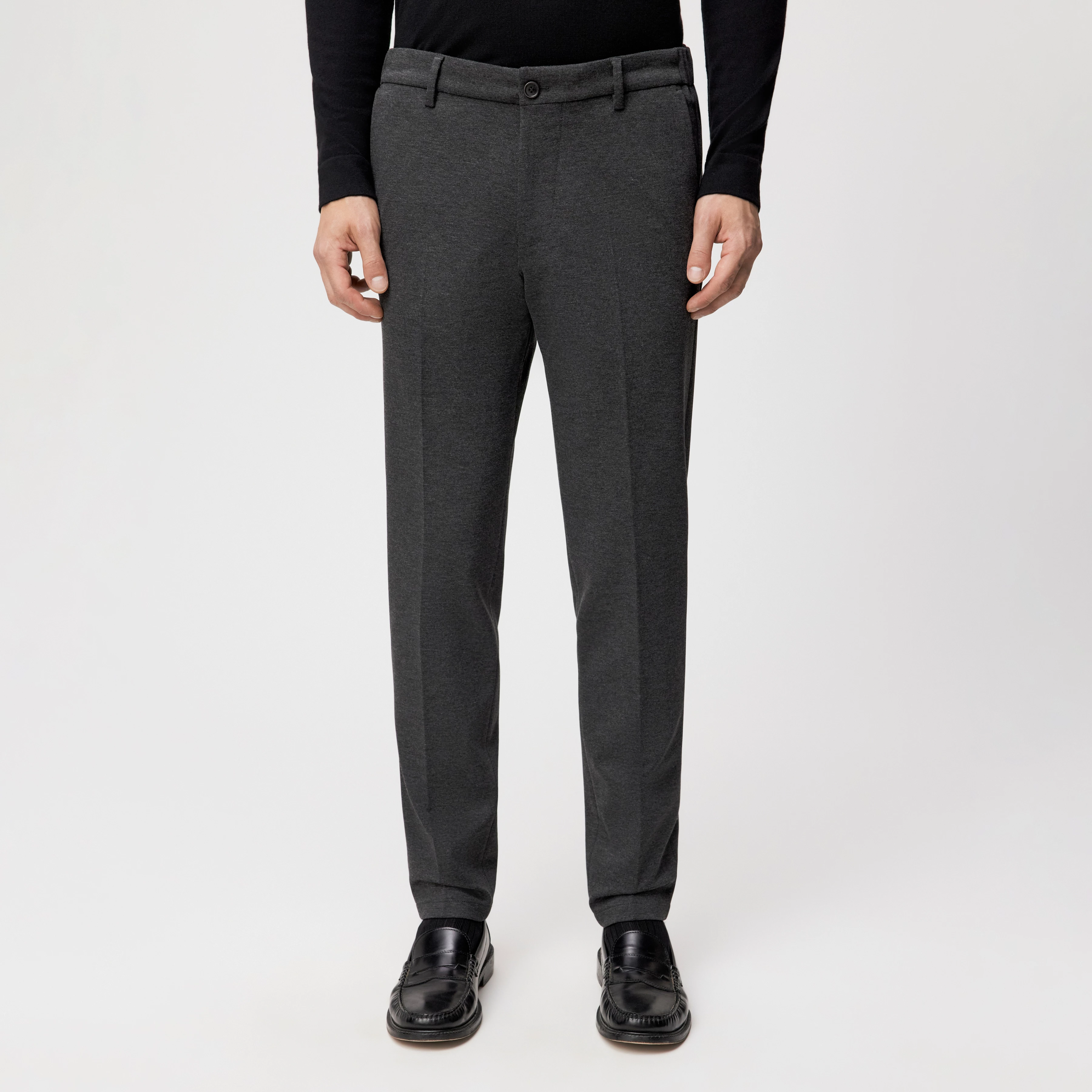 AJEND - Konfektionierte Hose in Jersey - Herren - grau - Frontansicht