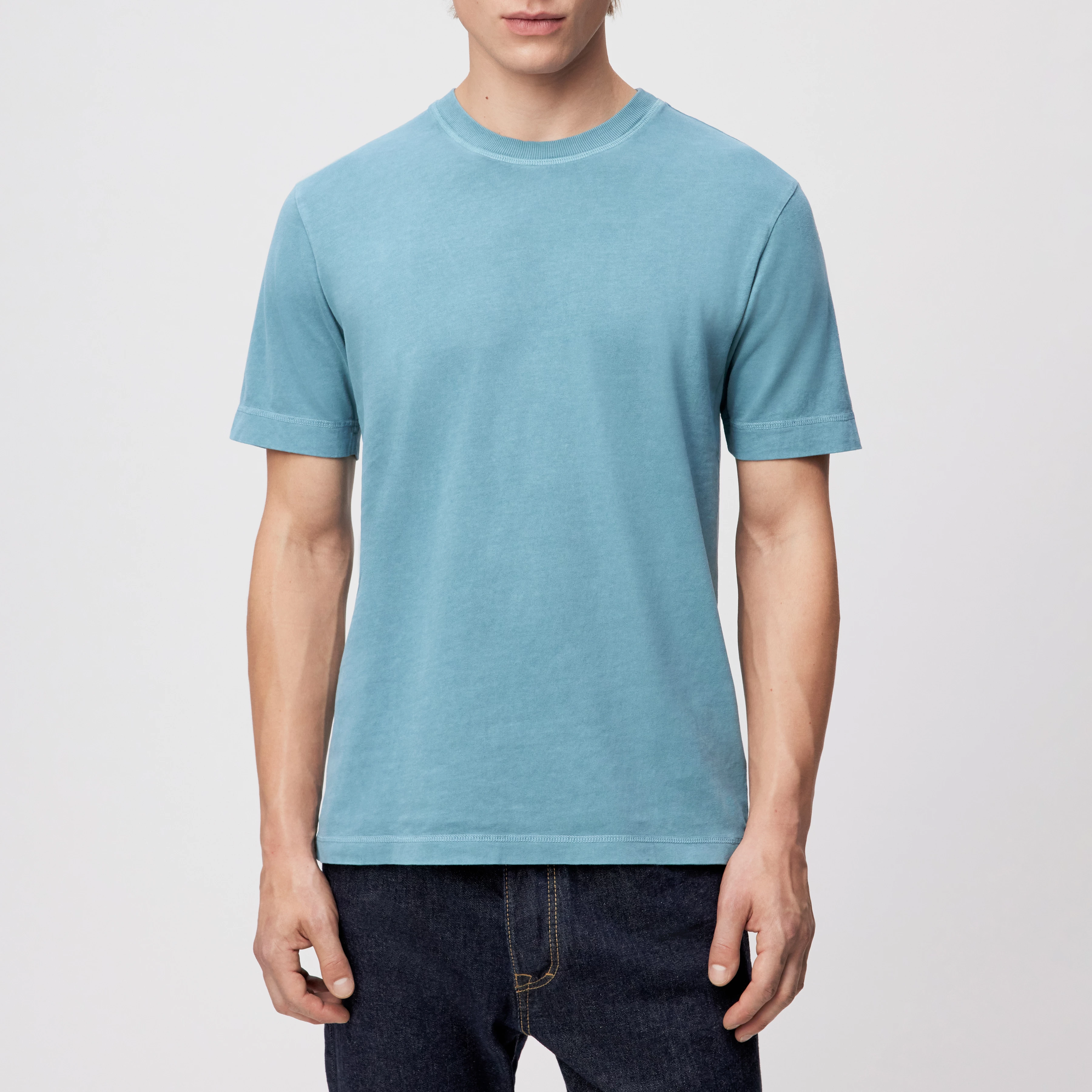 RAPHAEL - T-shirt aspect délavé - men - vert - Frontansicht