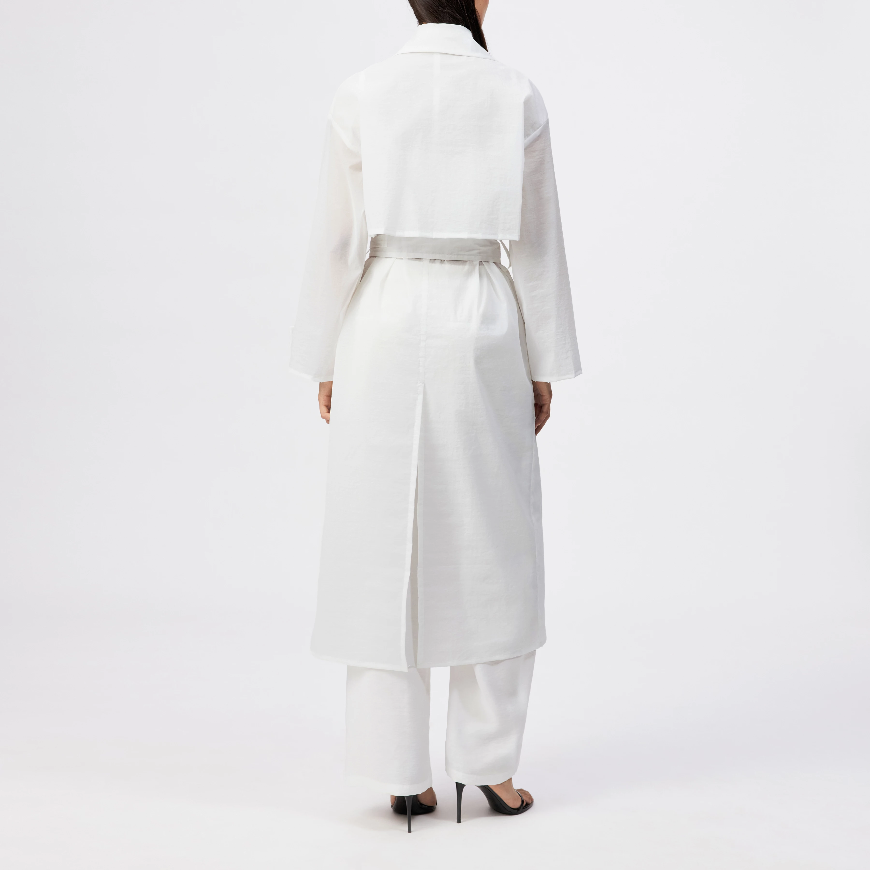 AVETON - Relaxed Fit Coat - women - off white - Rückansicht