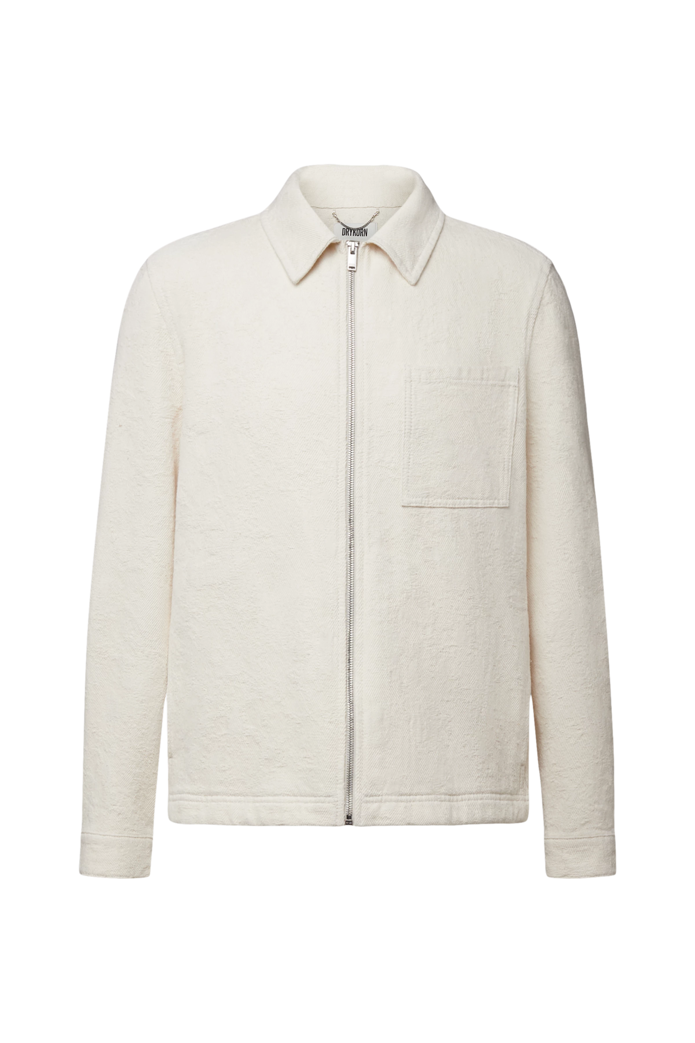 JERSON - Regular Fit Jacquard Zip Jacket - men - metal - Freisteller Frontansicht