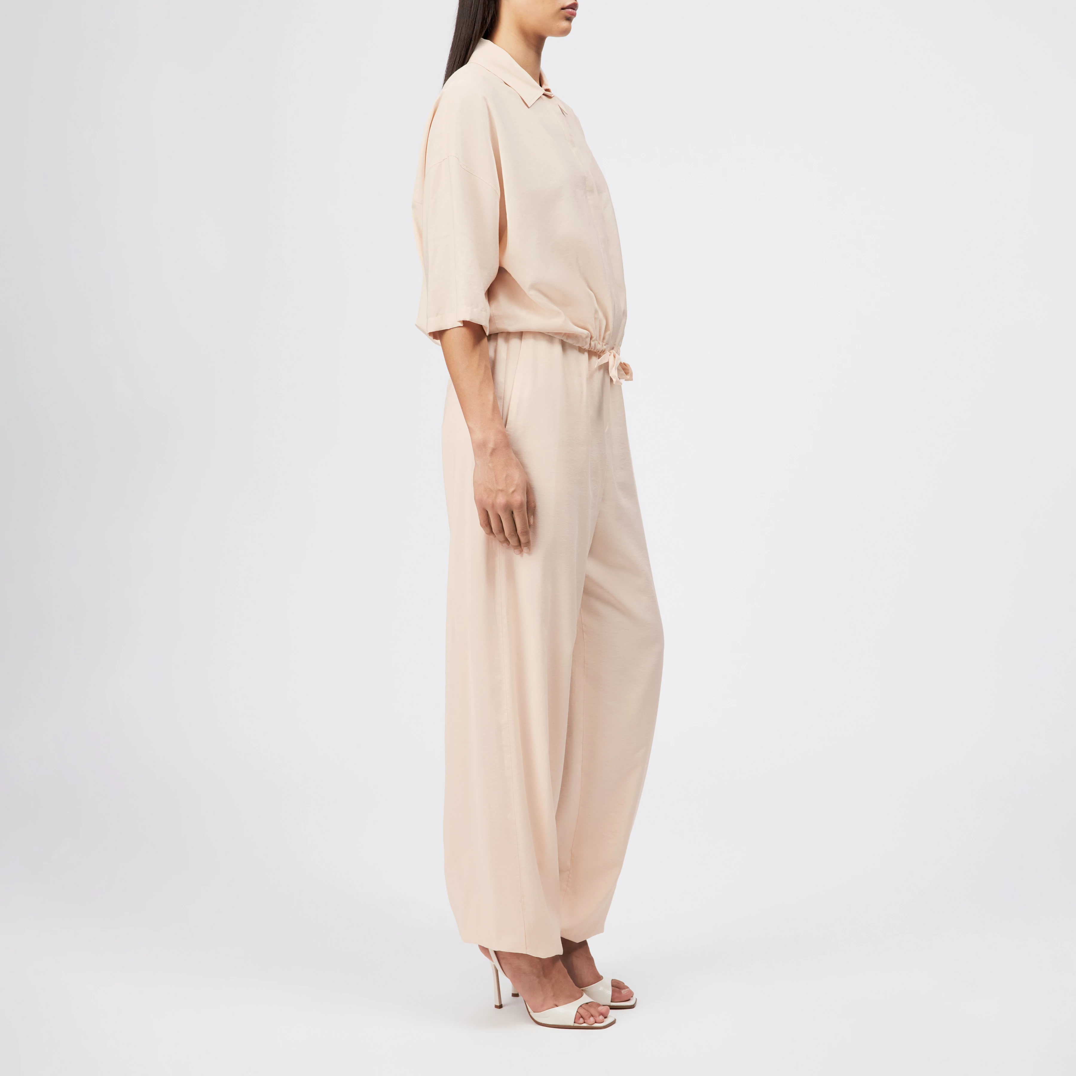 LAINAY - Chemise crop, coupe décontractée, twill doux - women - orange - Seitenansicht