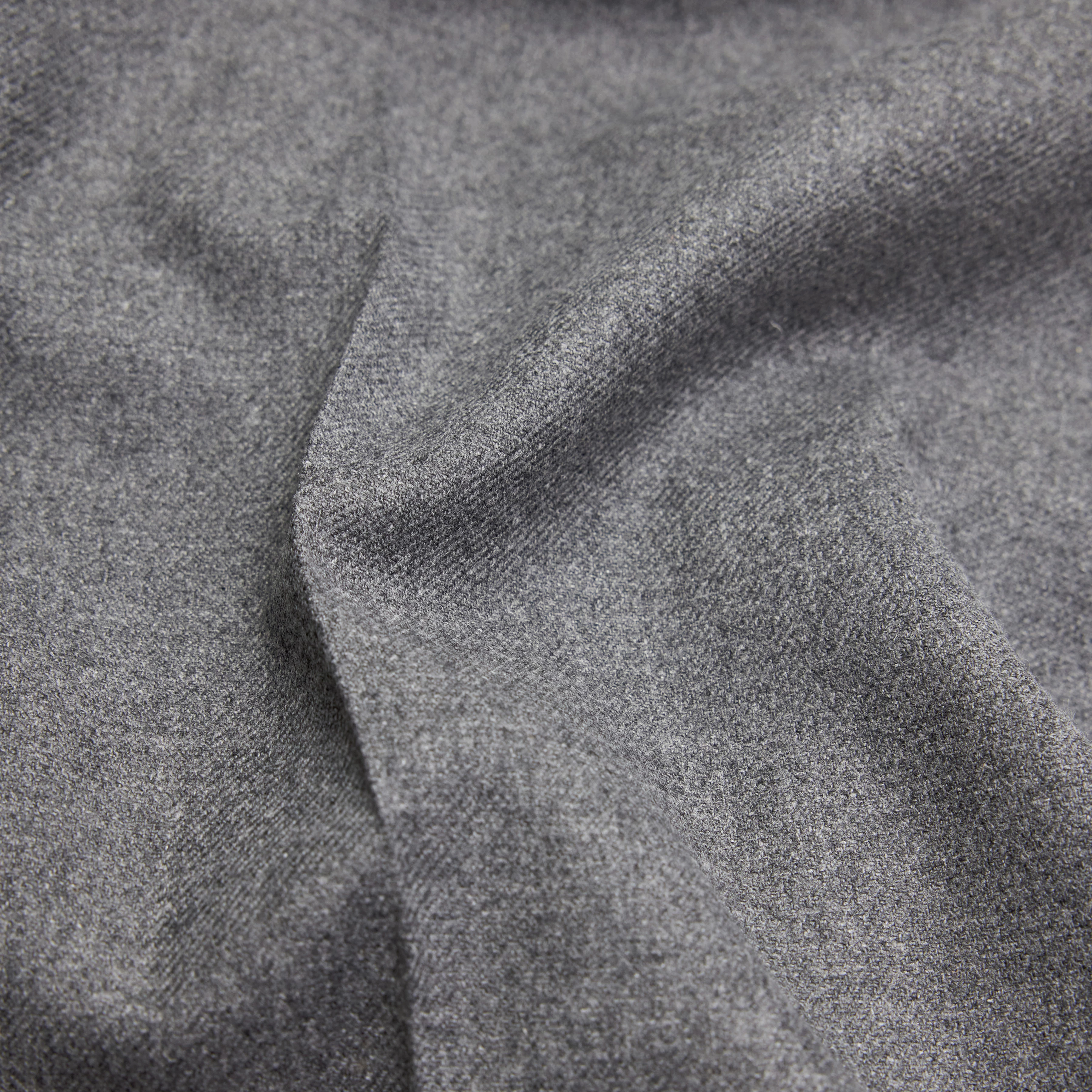 CHASY - Casual Hose mit Bundfalte in softem Woll-Flanell - Herren - grau - Materialbild (B2C)