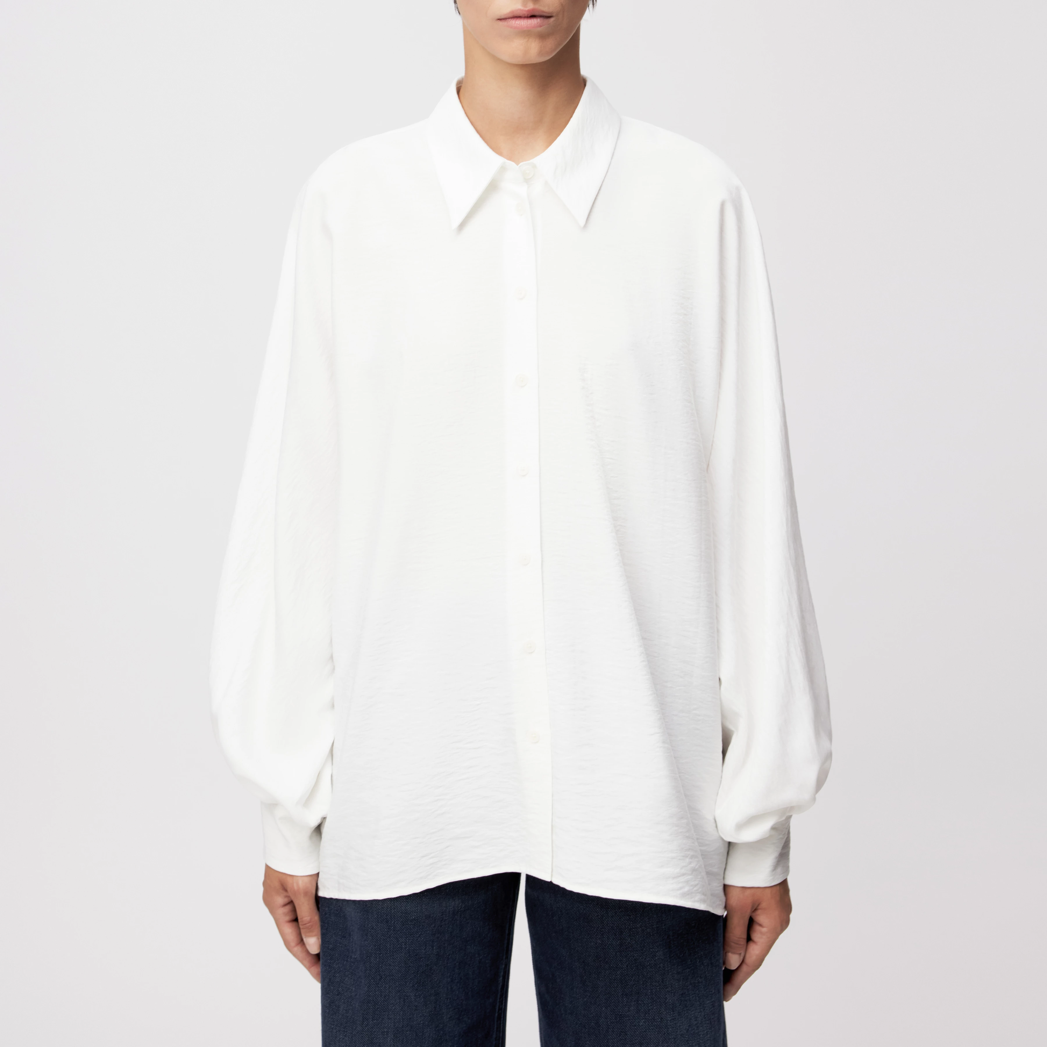 MOYALA - Bluse in Viskose-Mix - Damen - off white - Frontansicht