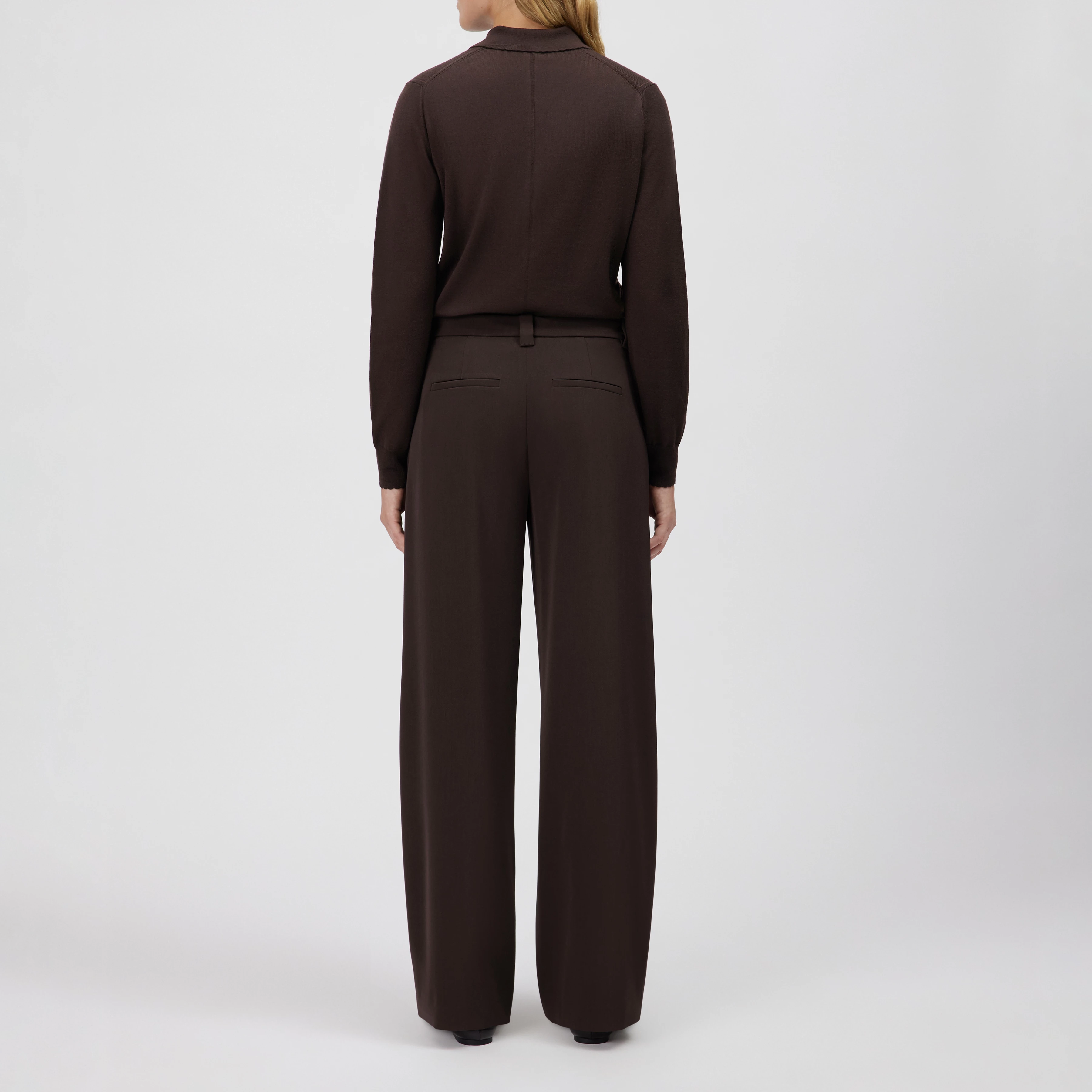 UNPACK - Hose in Techno-Twill - Damen - braun - Rückansicht