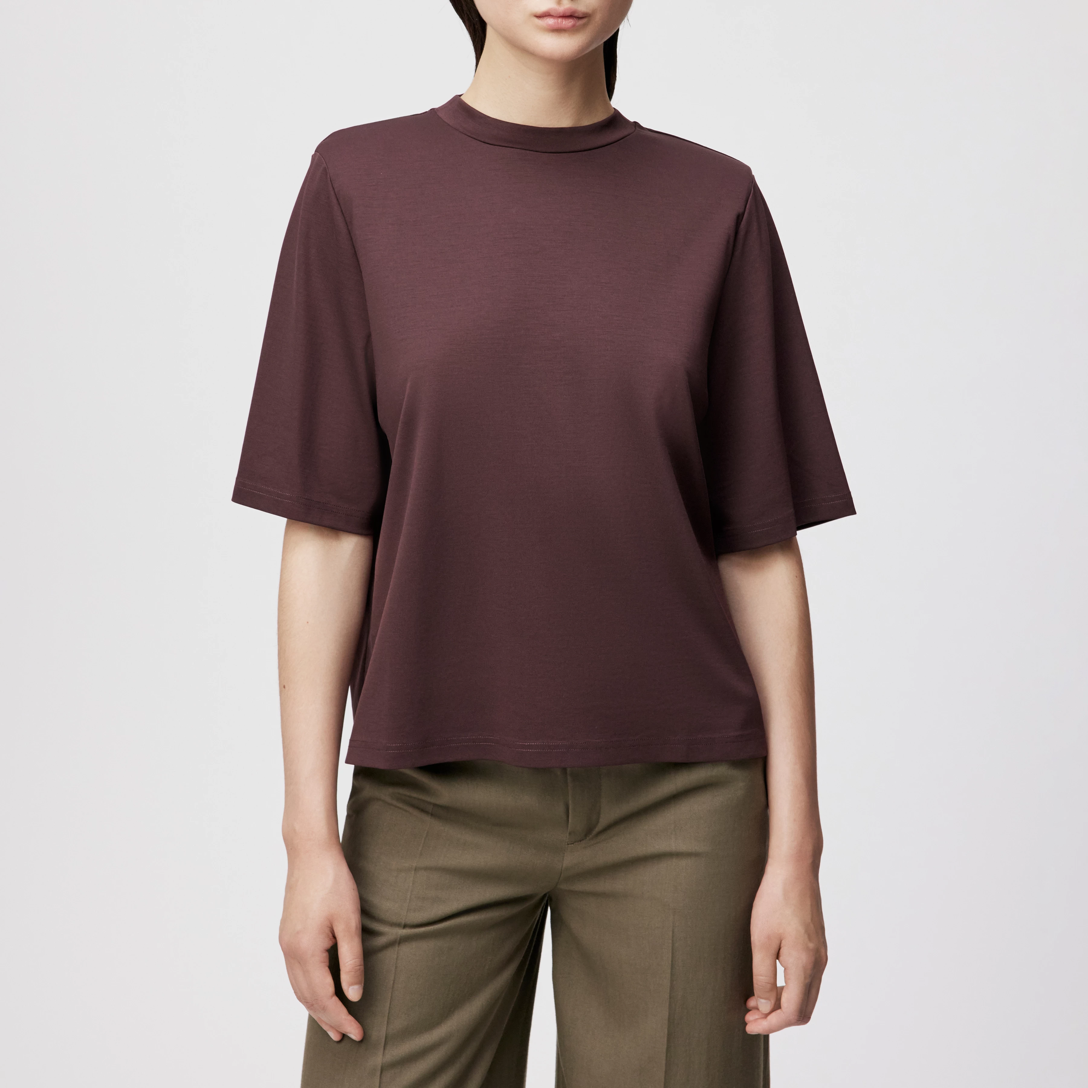 TADURA - T-shirt in lyocell blend - women - red - Frontansicht