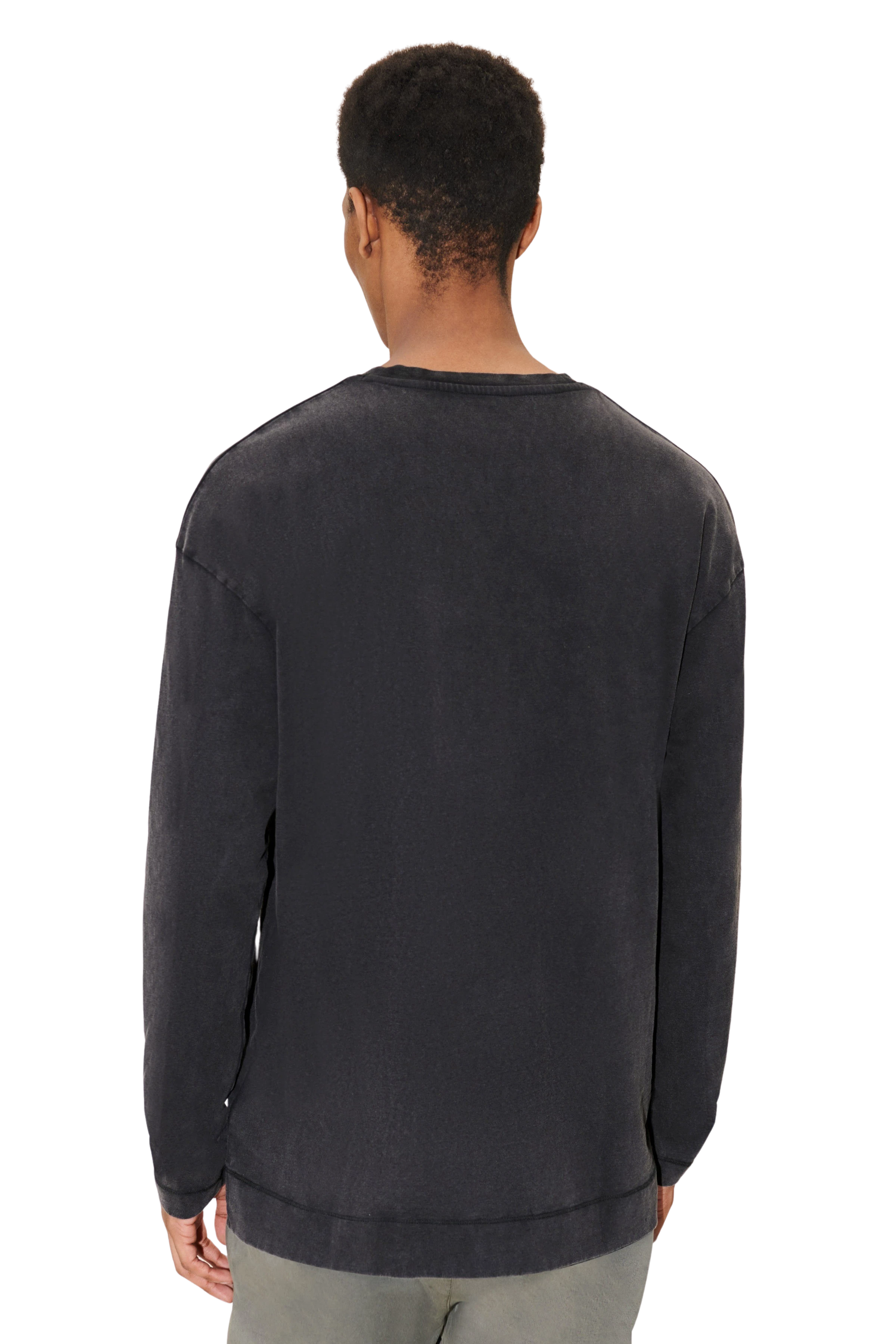 NOVAK - Washed-look longsleeve - men - grey - Rückansicht