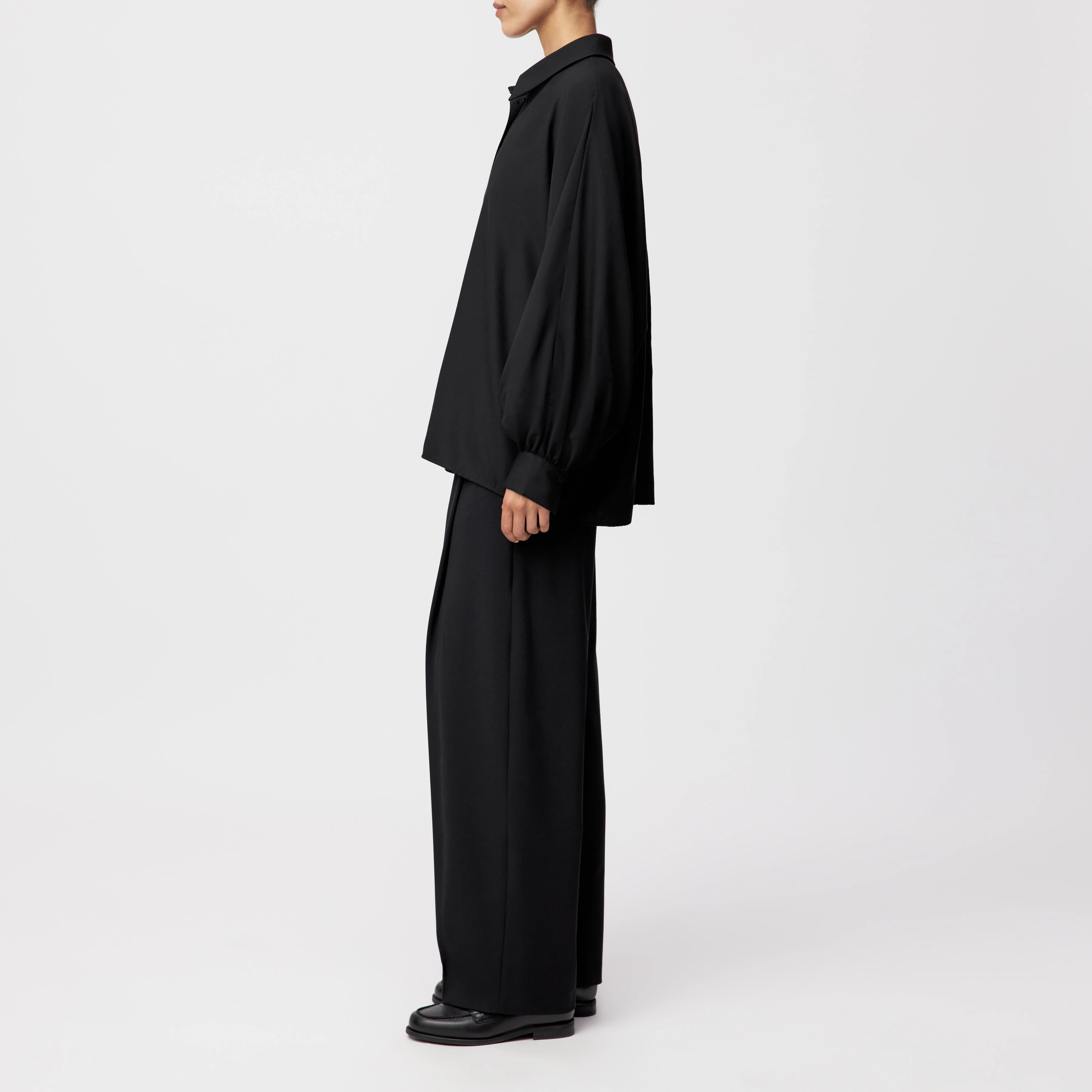 MOYALA - Blouse in viscose blend - women - Natural Aluminium - Seitenansicht