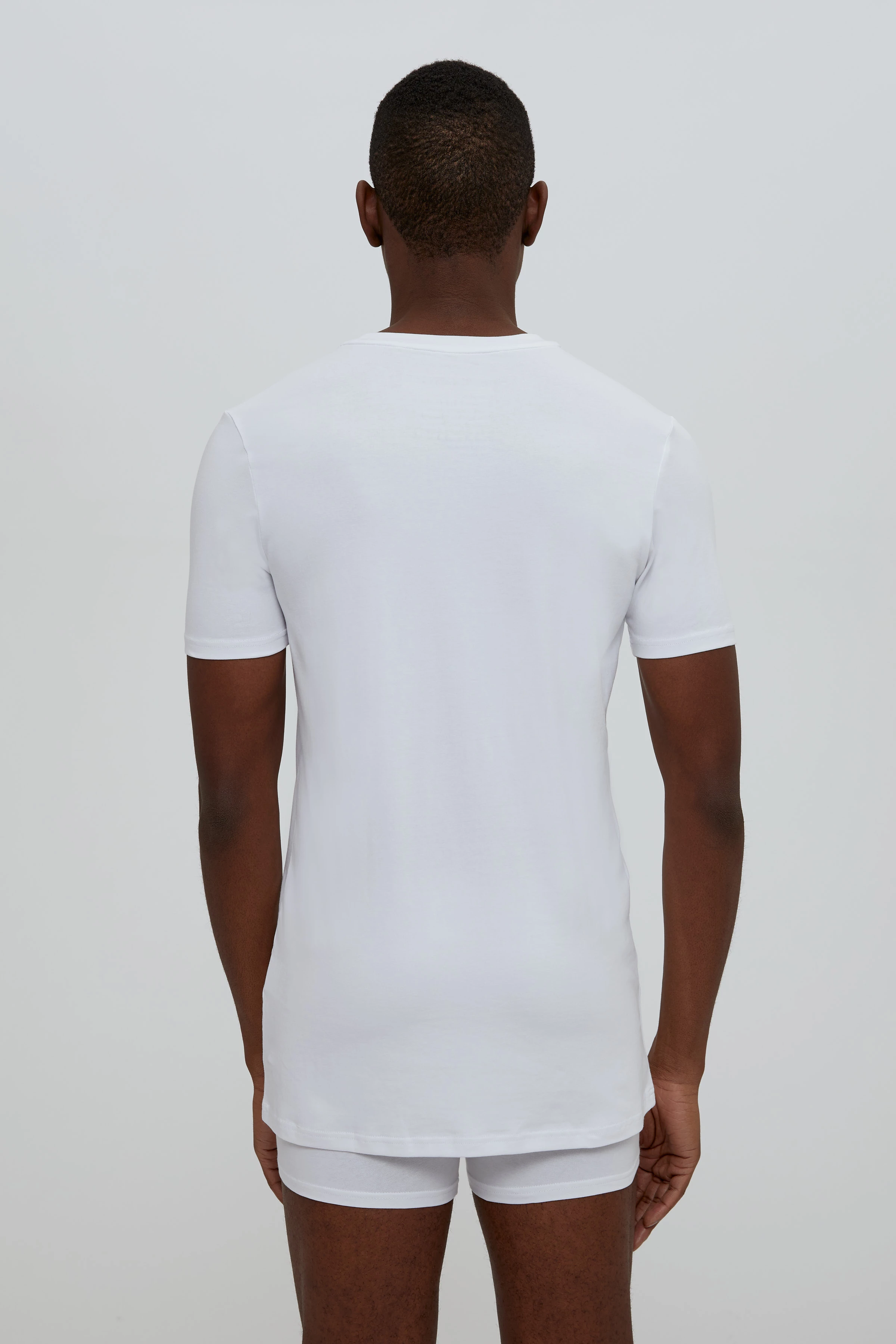 CADAN_2 - 2-pack Basic T-shirt - men - hvid - Ganzkörper-Frontansicht