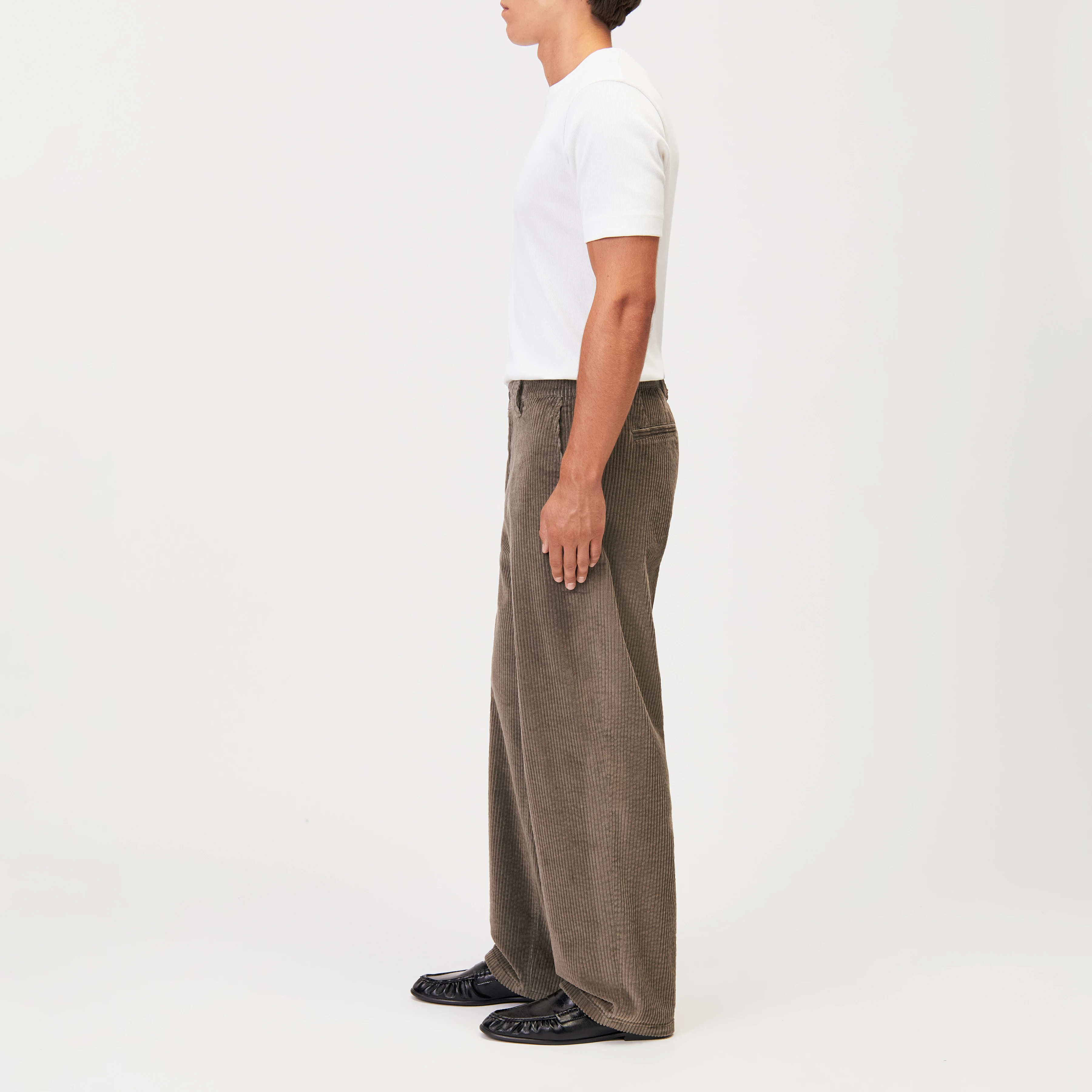 DACOMA - Casual Hose in Baumwolle - Herren - braun - Seitenansicht