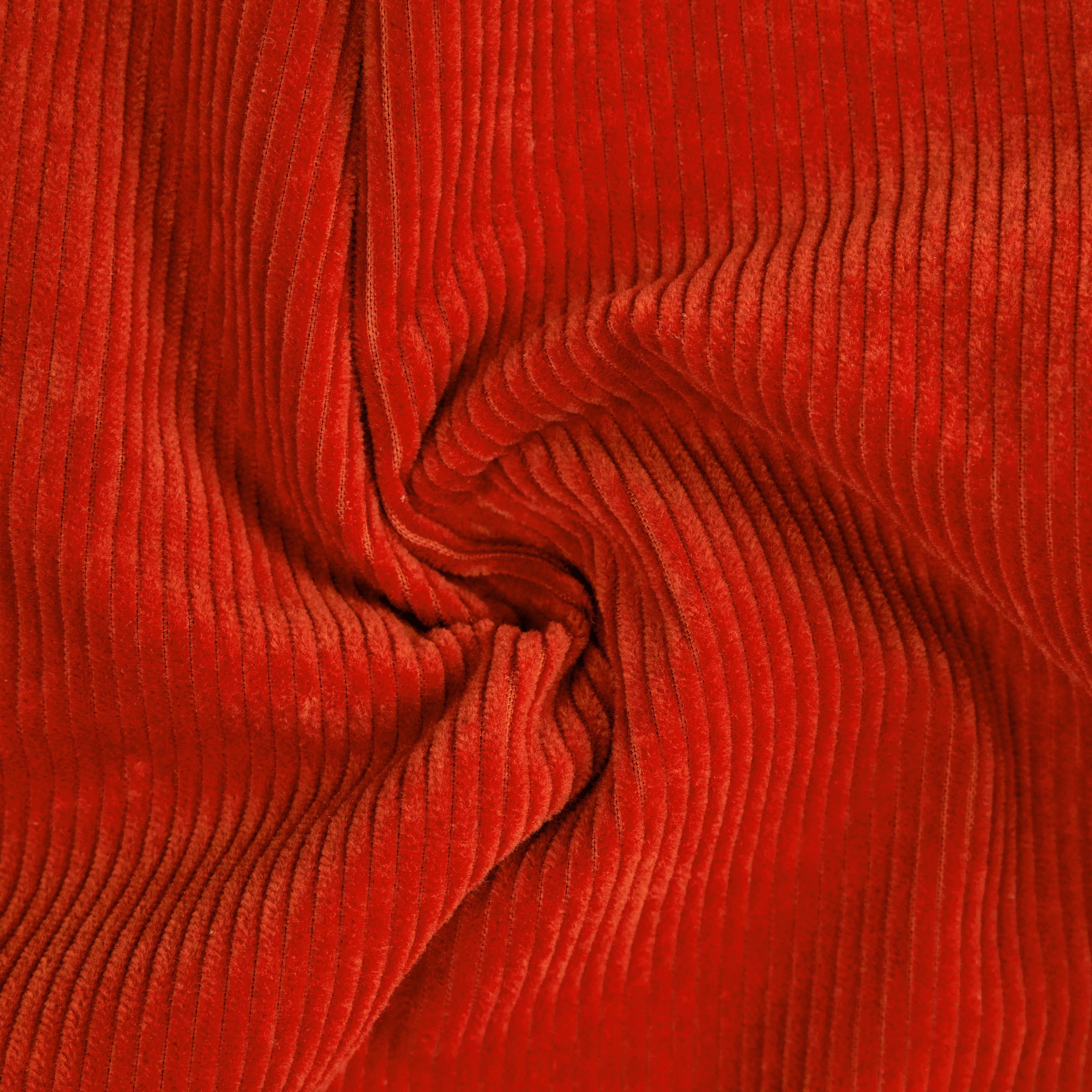 MERYN - Kurzarm Hemd in Baumwoll-Cord - Herren - orange - Materialbild (B2C)