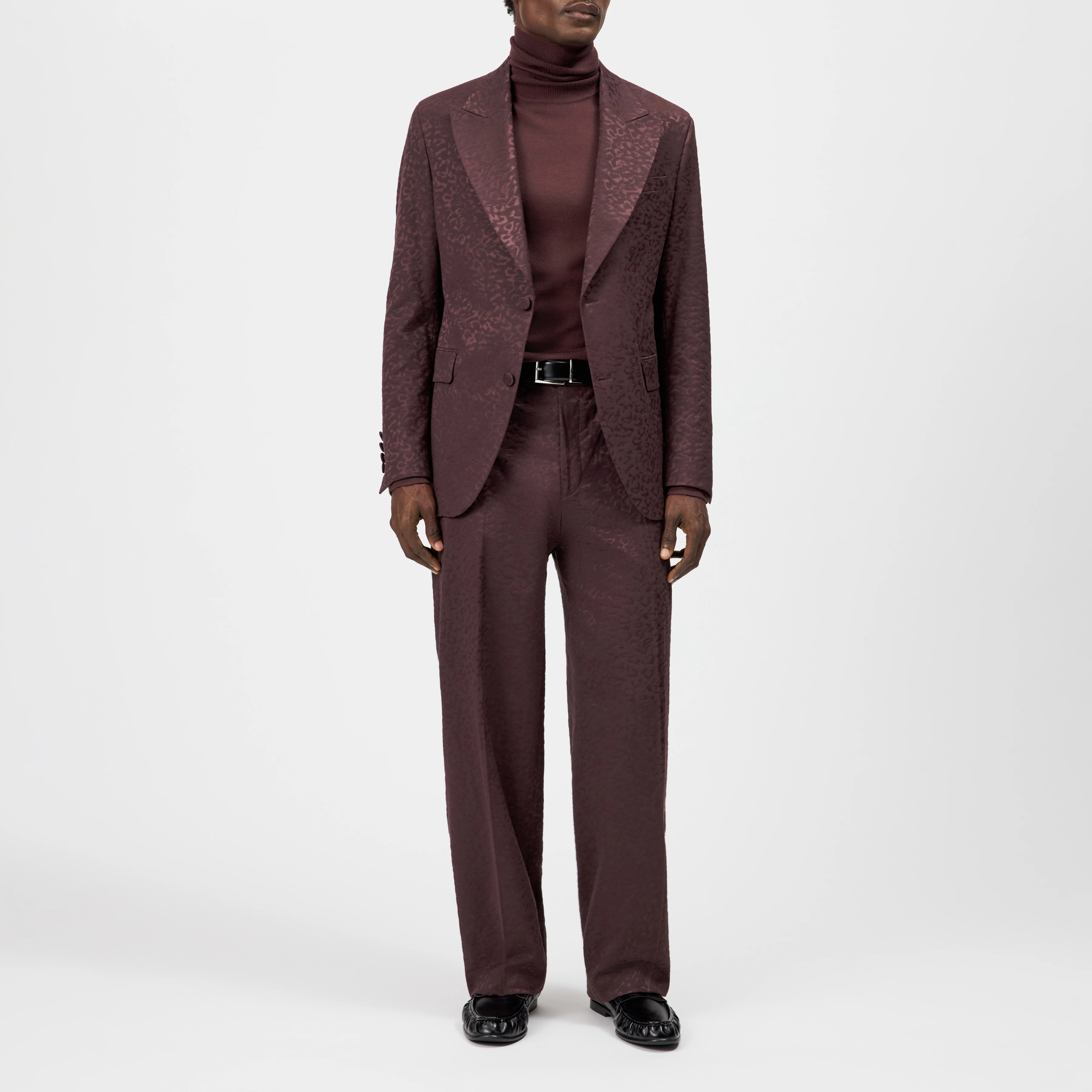 NODACO - Cotton-blend classic trousers - men - red - Ganzkörper-Frontansicht