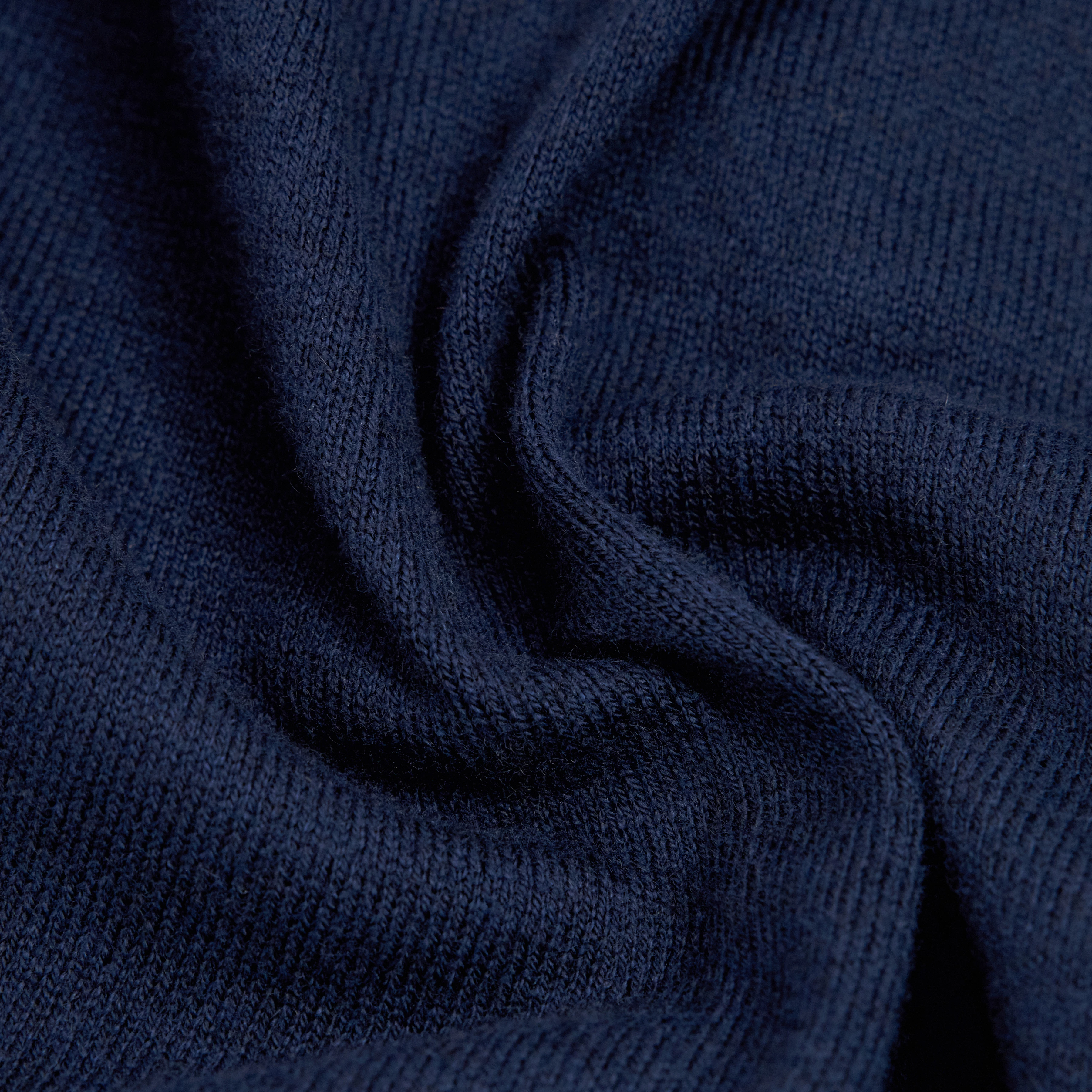 VALDRIK - Ronde hals trui in boxy fit - heren - blauw - Materialbild (B2C)