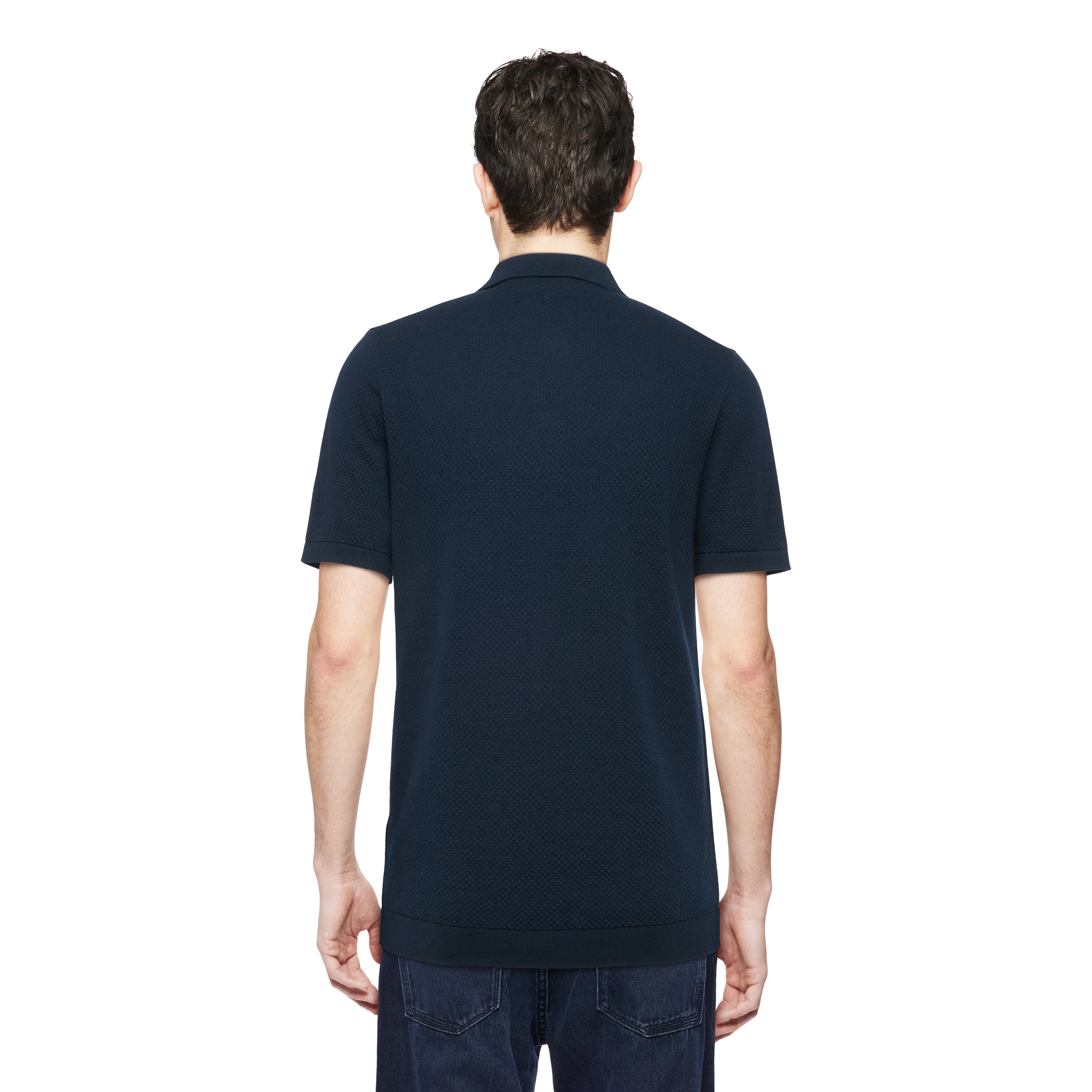 TRITON - Polo-Shirt in Baumwolle - Herren - blau - Rückansicht