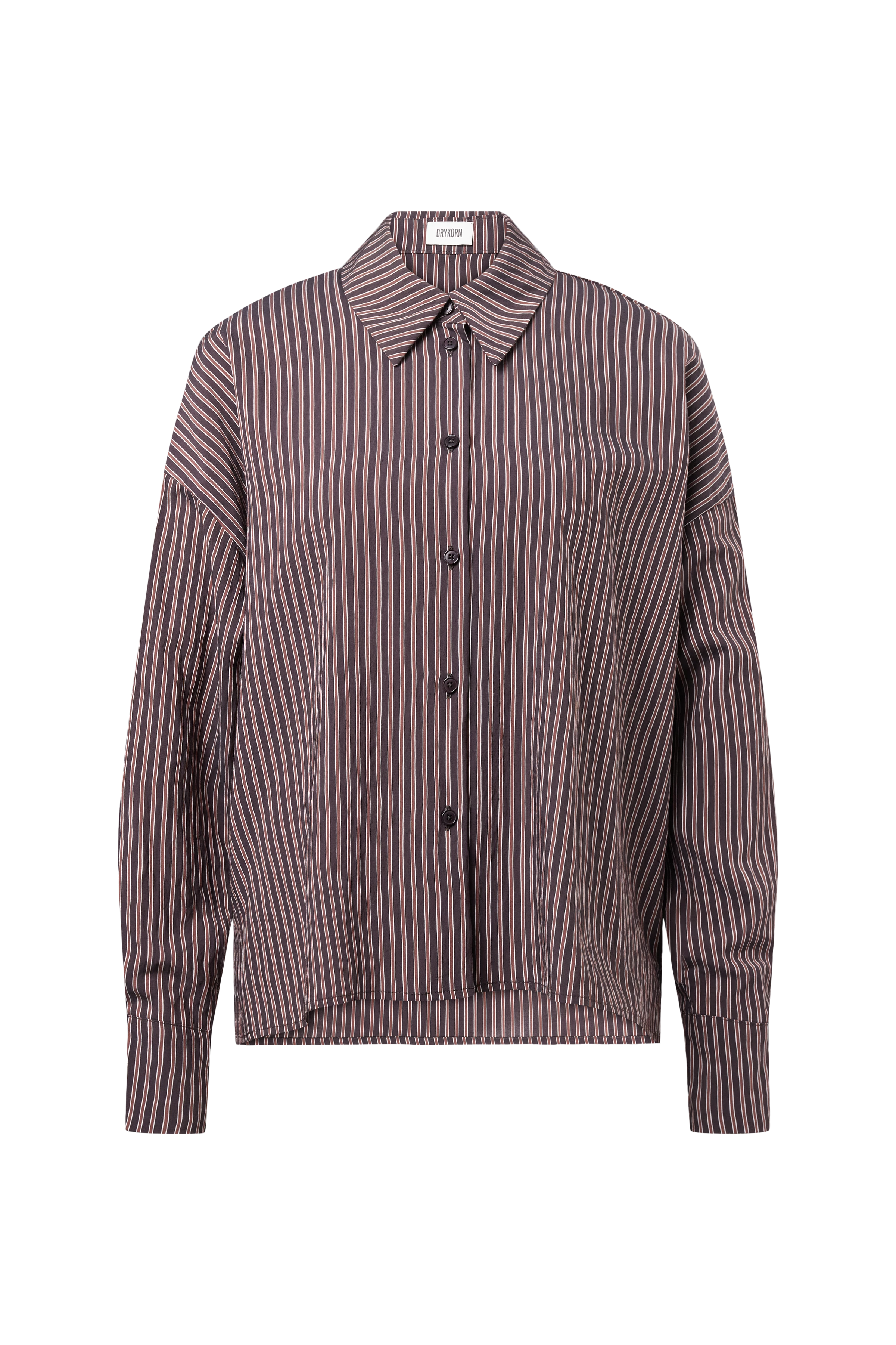 CLOELIA - Chemisier classique en mélange de viscose - women - marron - Freisteller Frontansicht