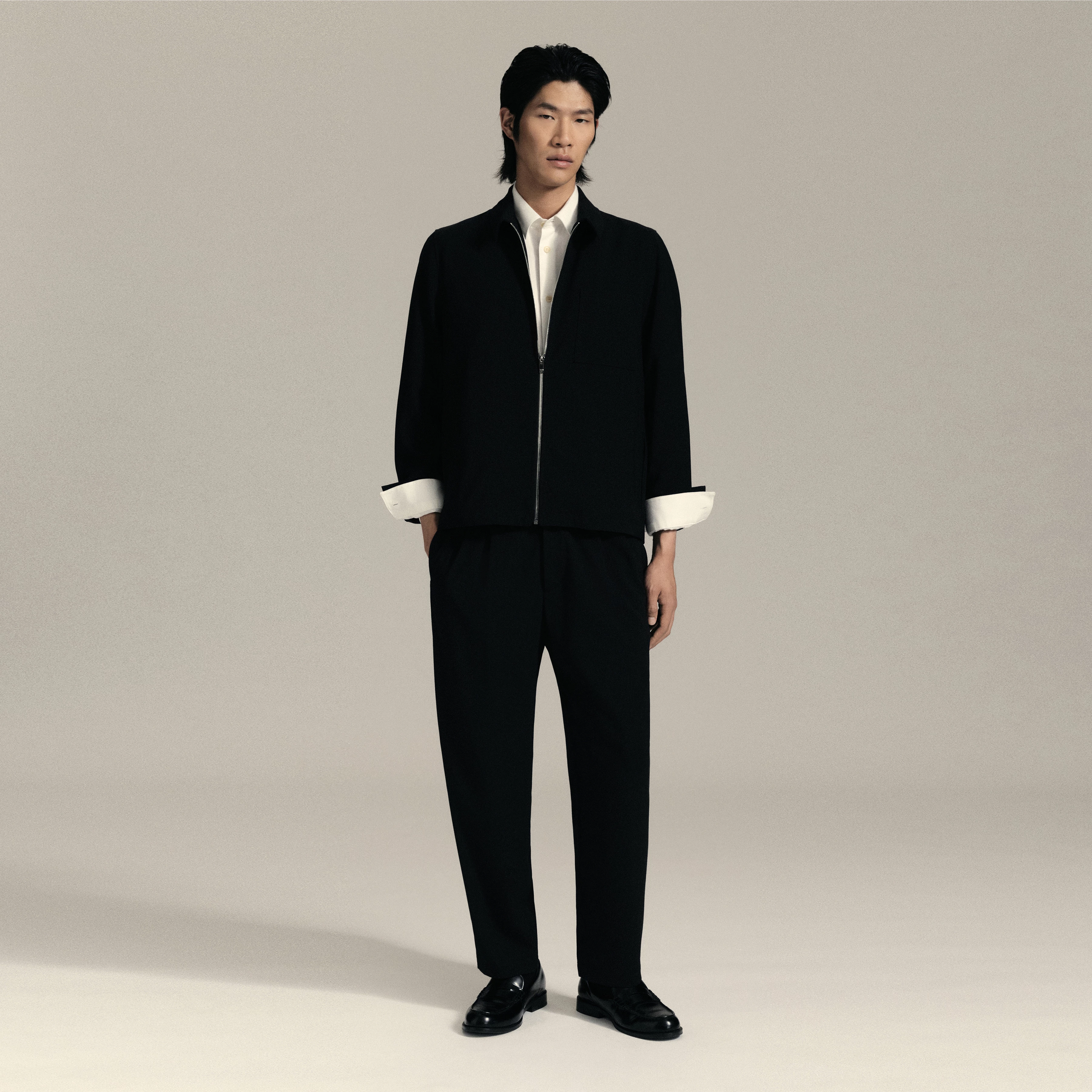 KARYKO - Chino in Gabardine - Herren - schwarz