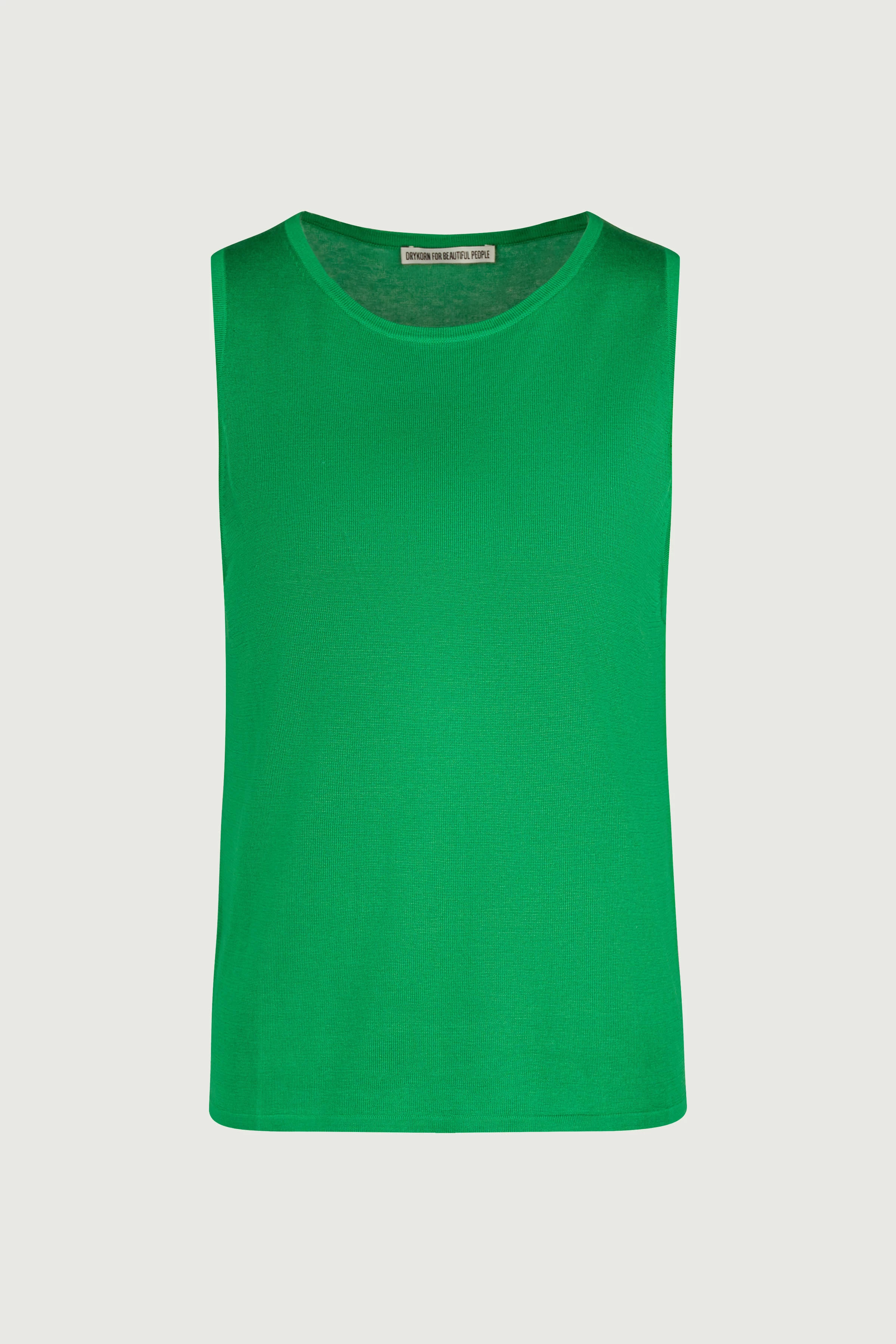 ETOYA - silk-cotton mix knitted top - women - green - Freisteller Frontansicht