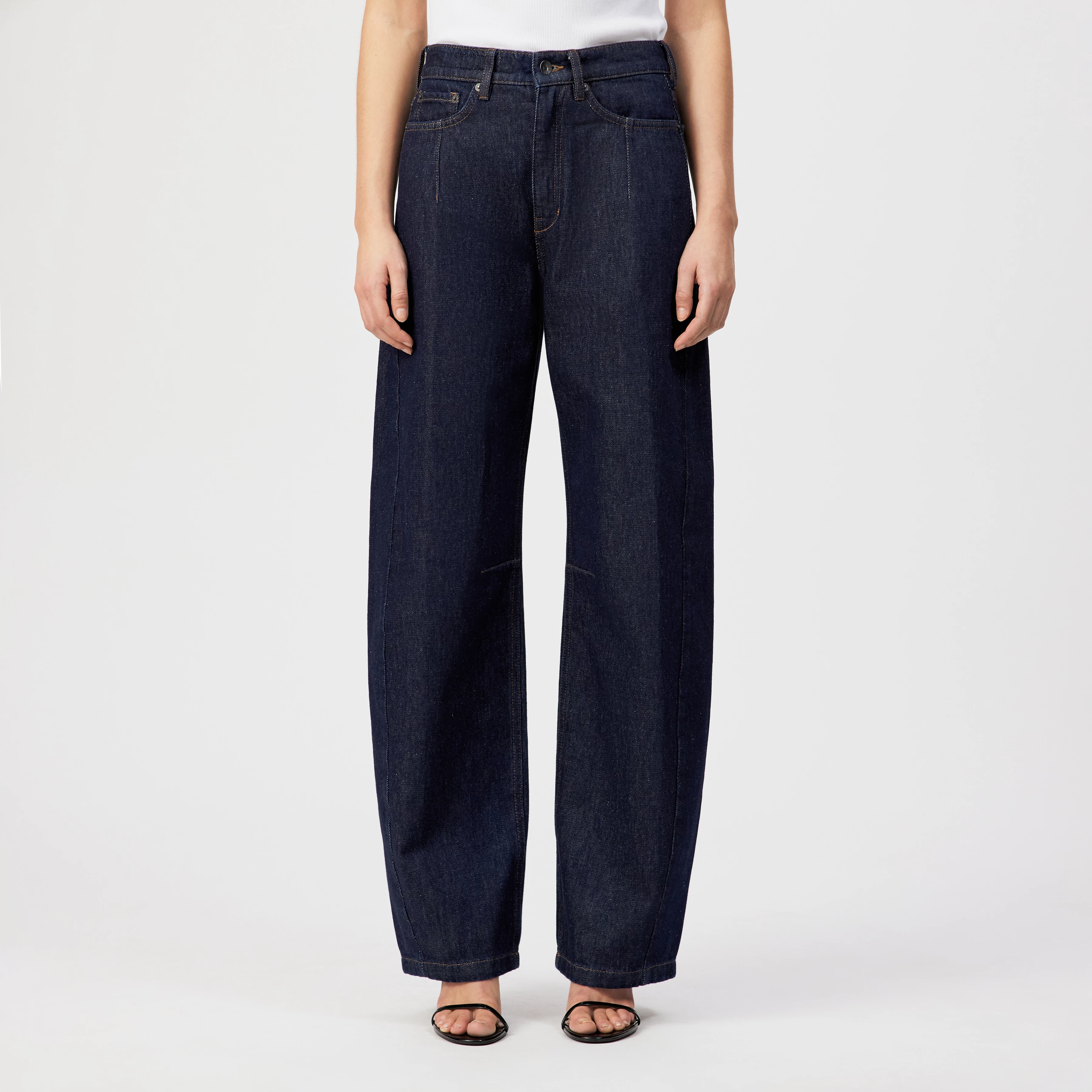 LIABLE - Relaxed Fit buks i blødt denim - women - blå - Frontansicht